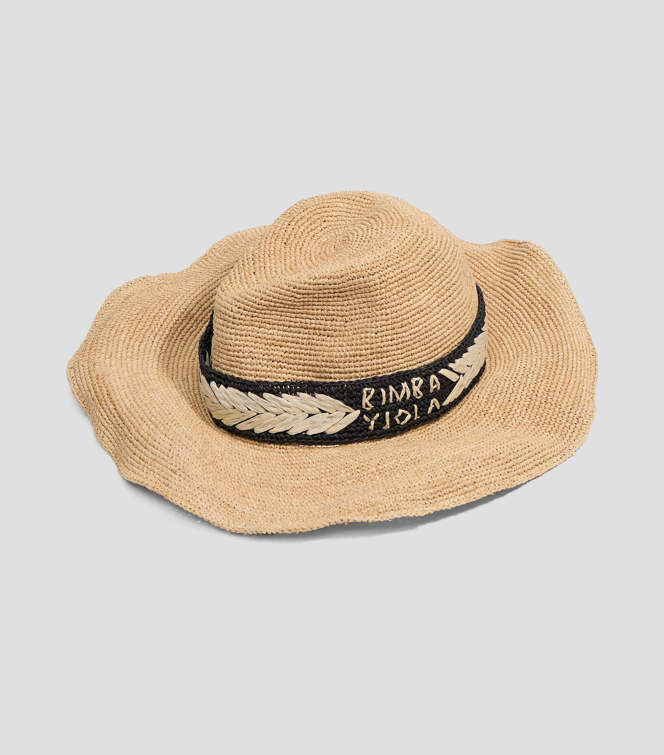 Sombrero panamá con cinta bordada Mujer