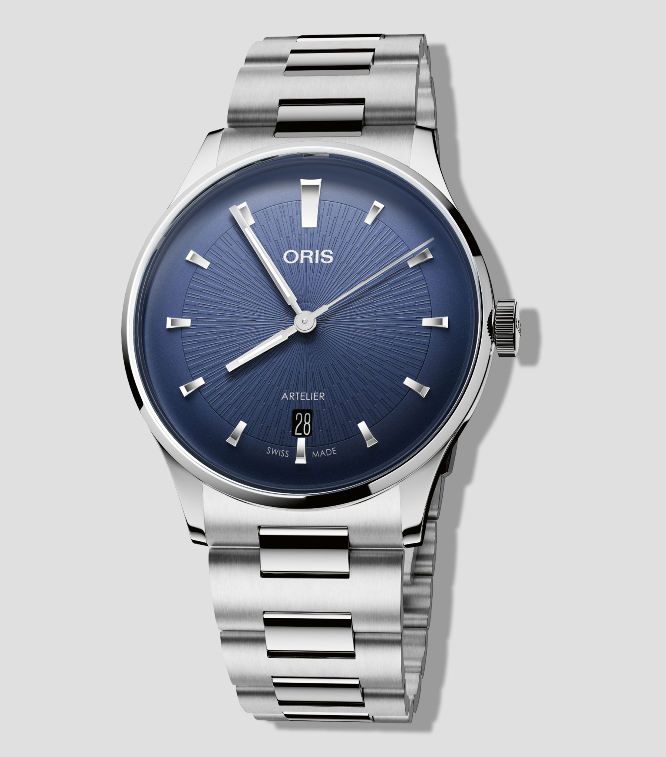 Reloj para hombre Artelier casual plata, Azul