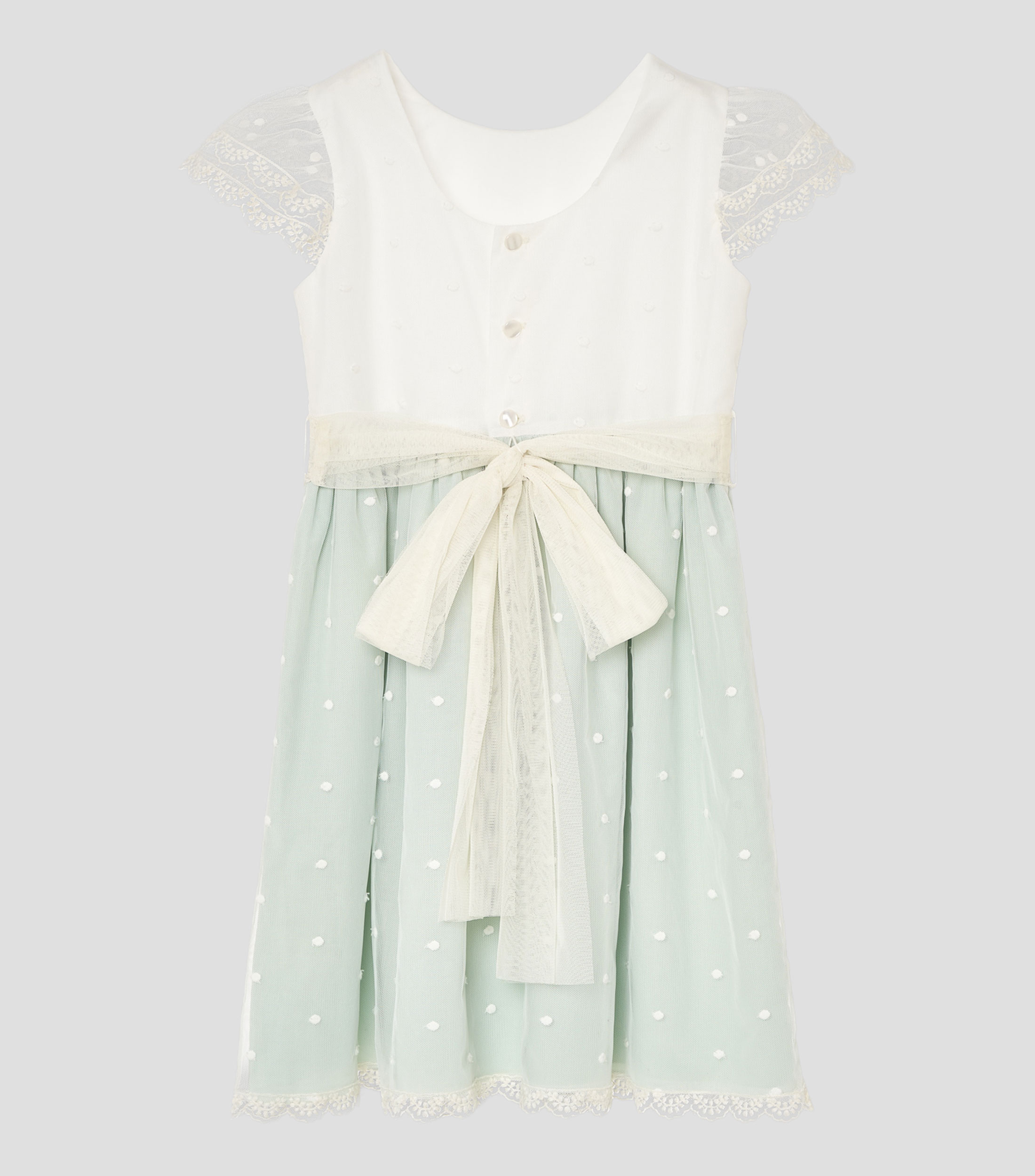 Vestido polkadots manga corta Niña