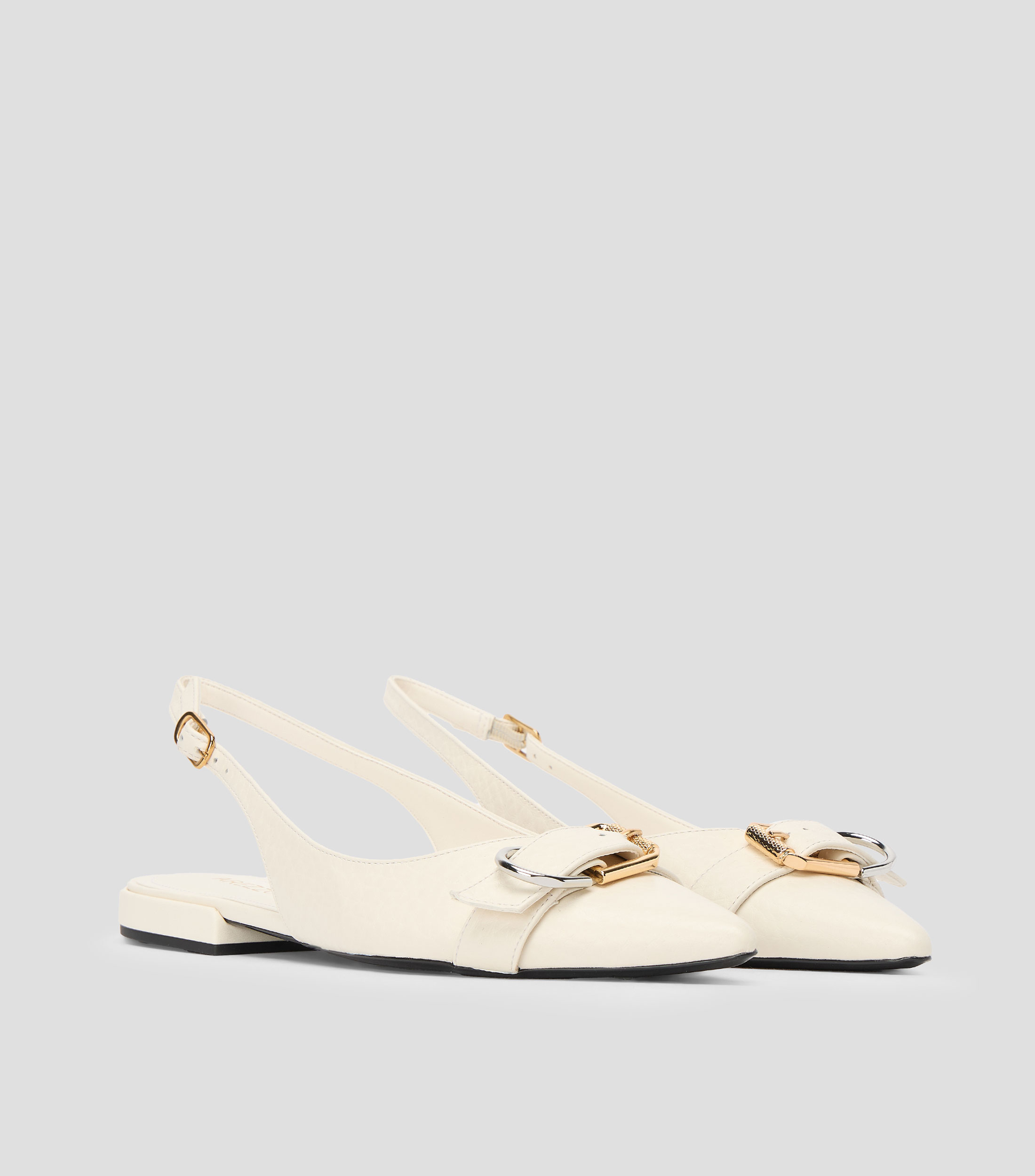 Flats en piel planos lisos Mujer