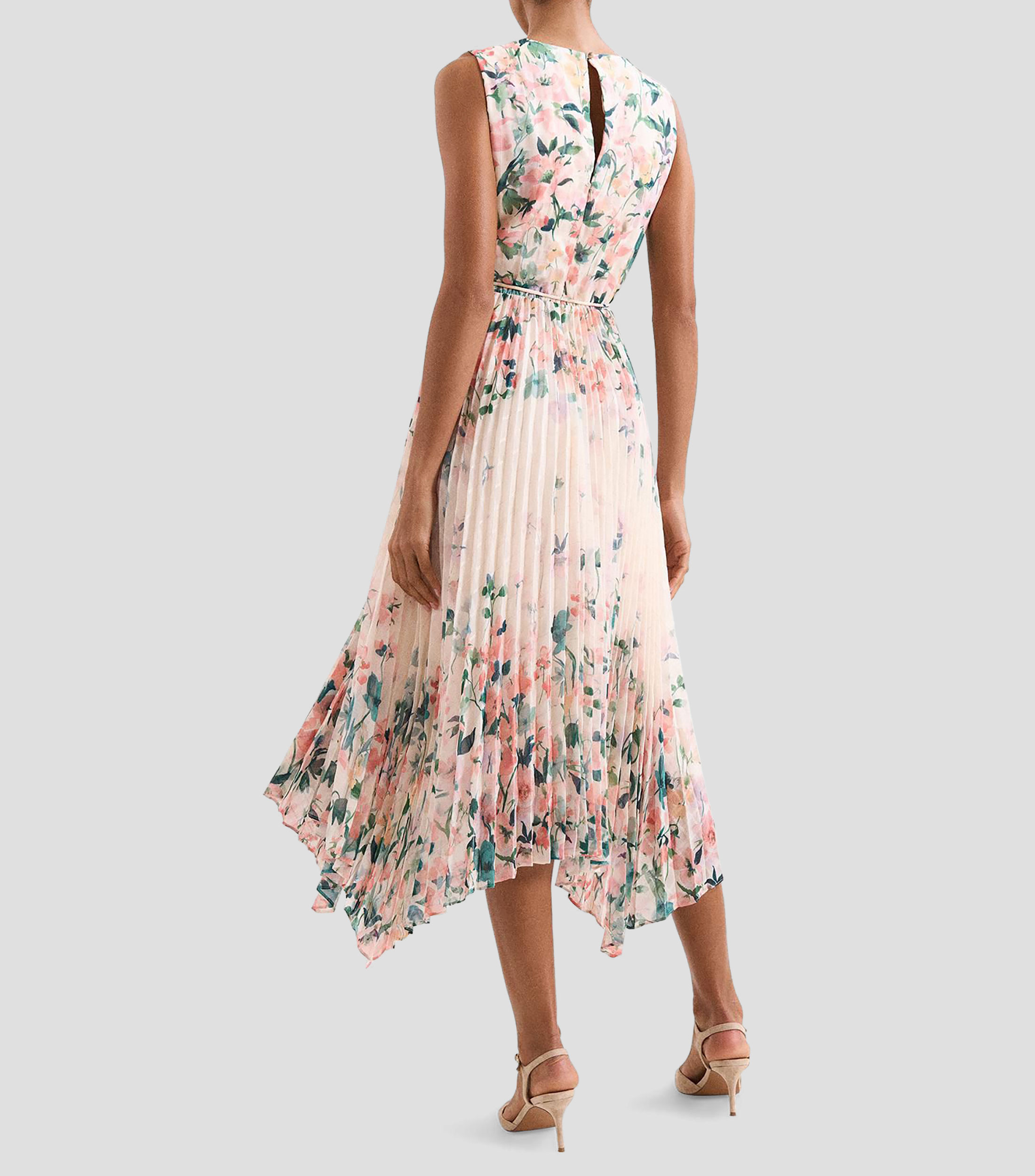 Vestido midi estampado Mujer