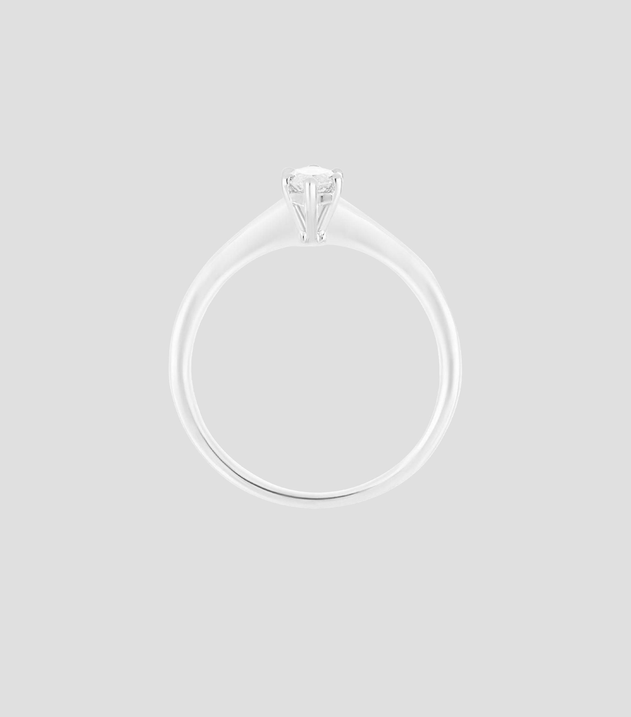 Anillo de compromiso en oro blanco 18 Kilates con diamante Mujer