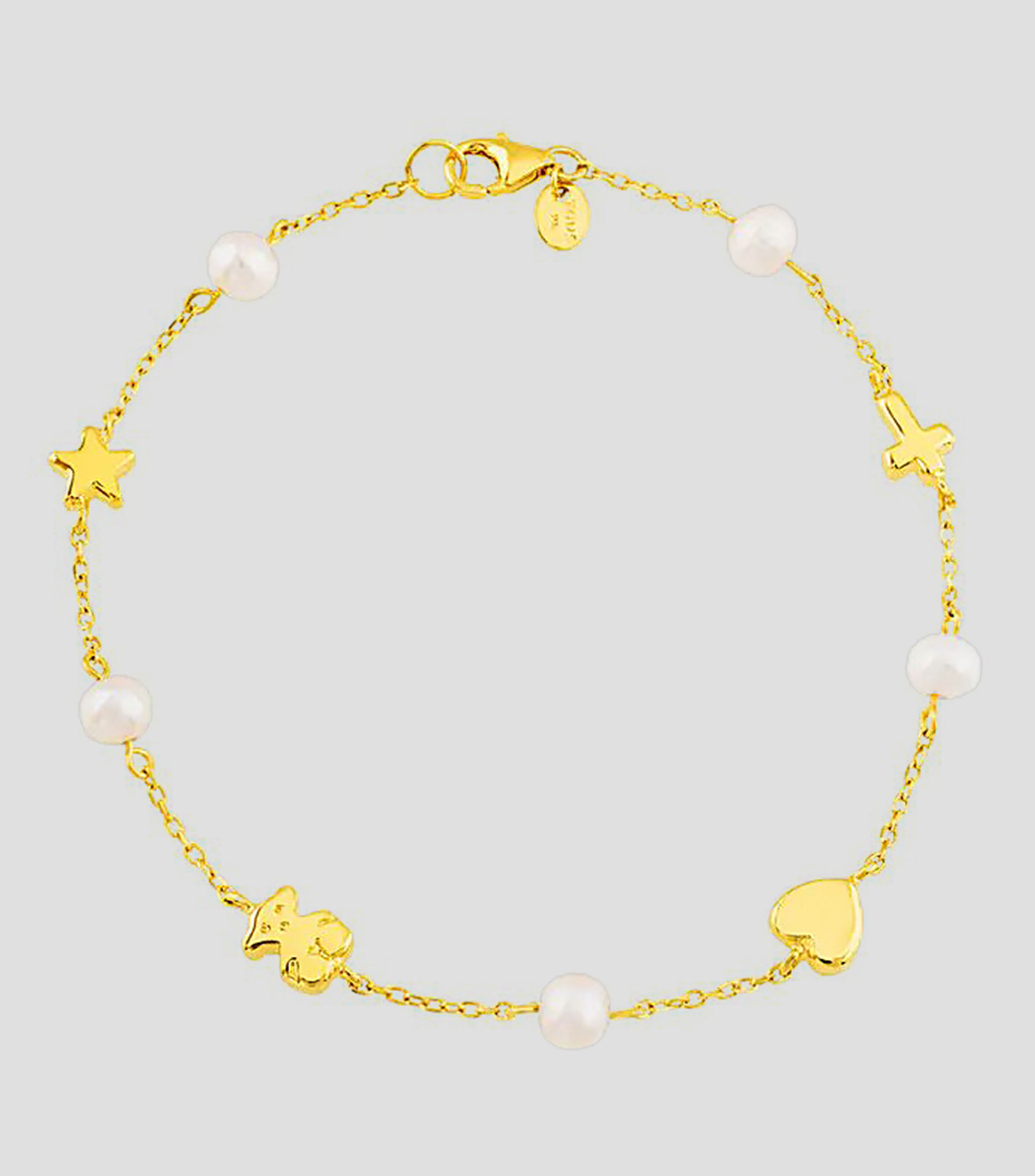 Pulsera en oro amarillo 18 Kilates con motivos mixtos XXS Mujer