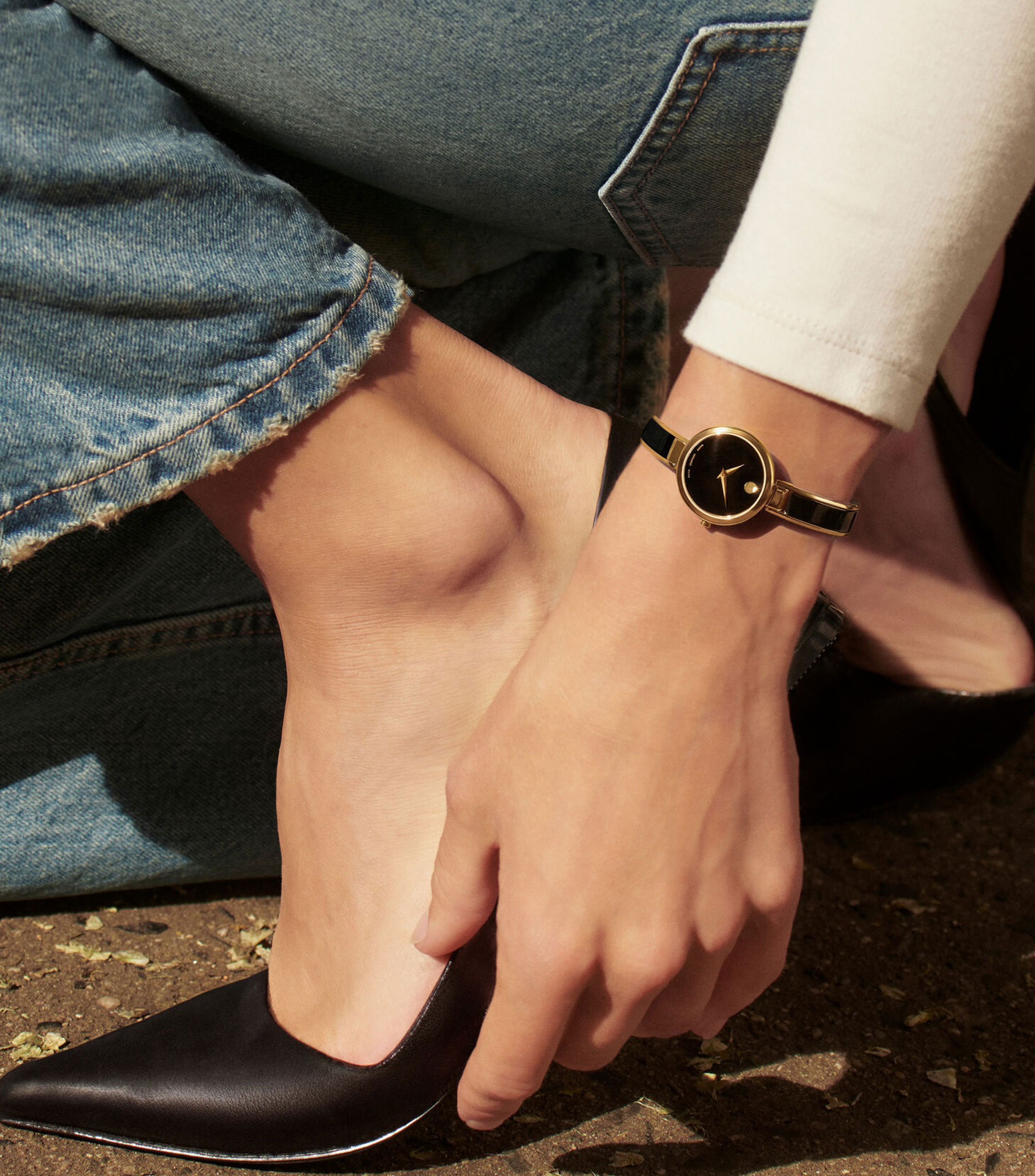 Reloj para Mujer Moda Bangle Casual, Dorado