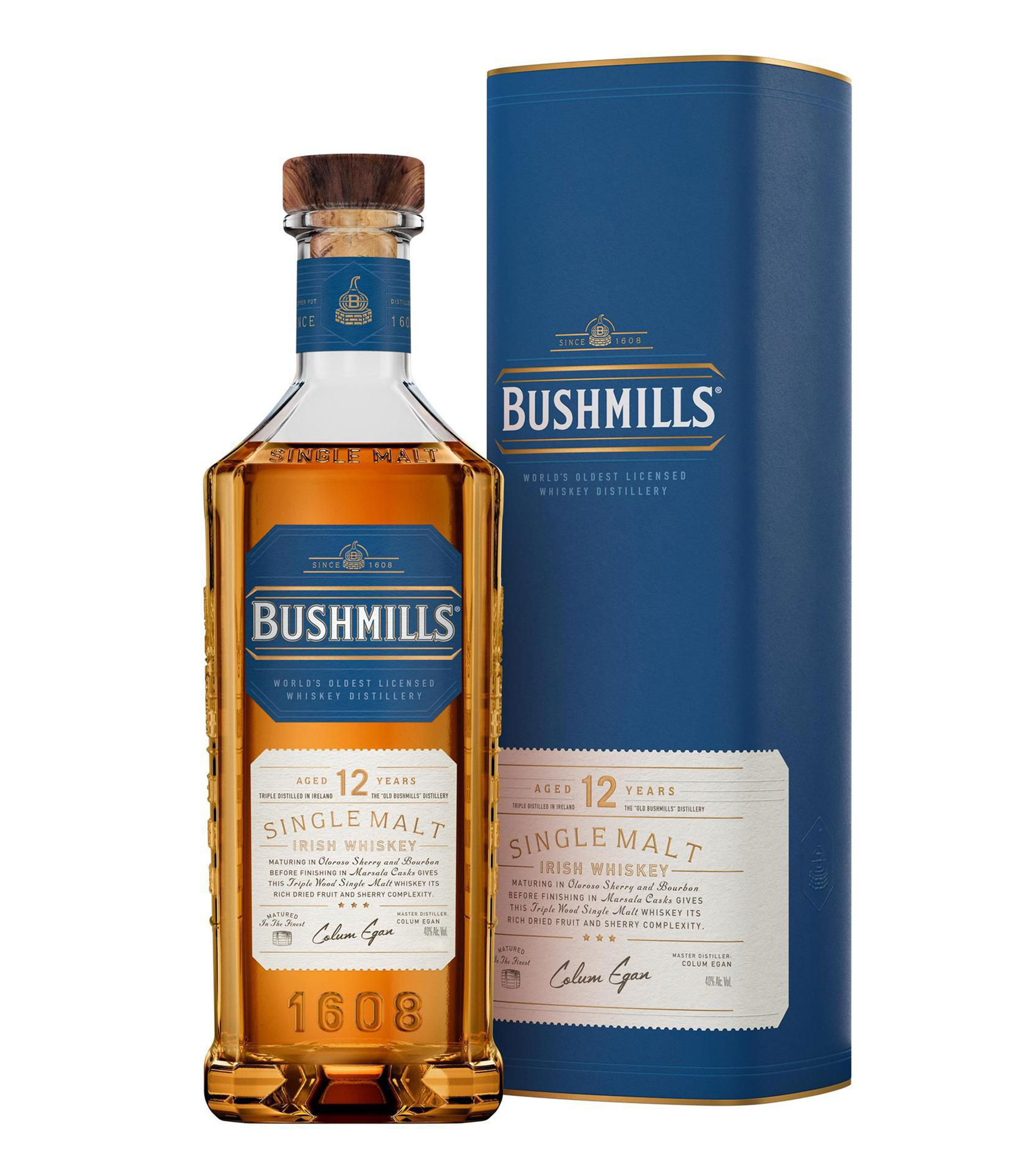 Whisky Bushmills 12 años, 750 ml