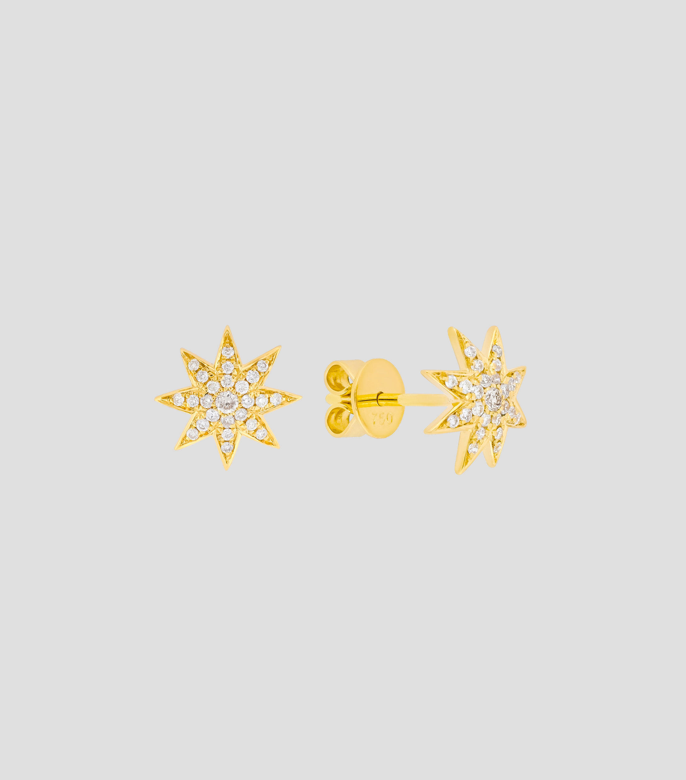 Aretes en oro amarillo 18 Kts Mujer