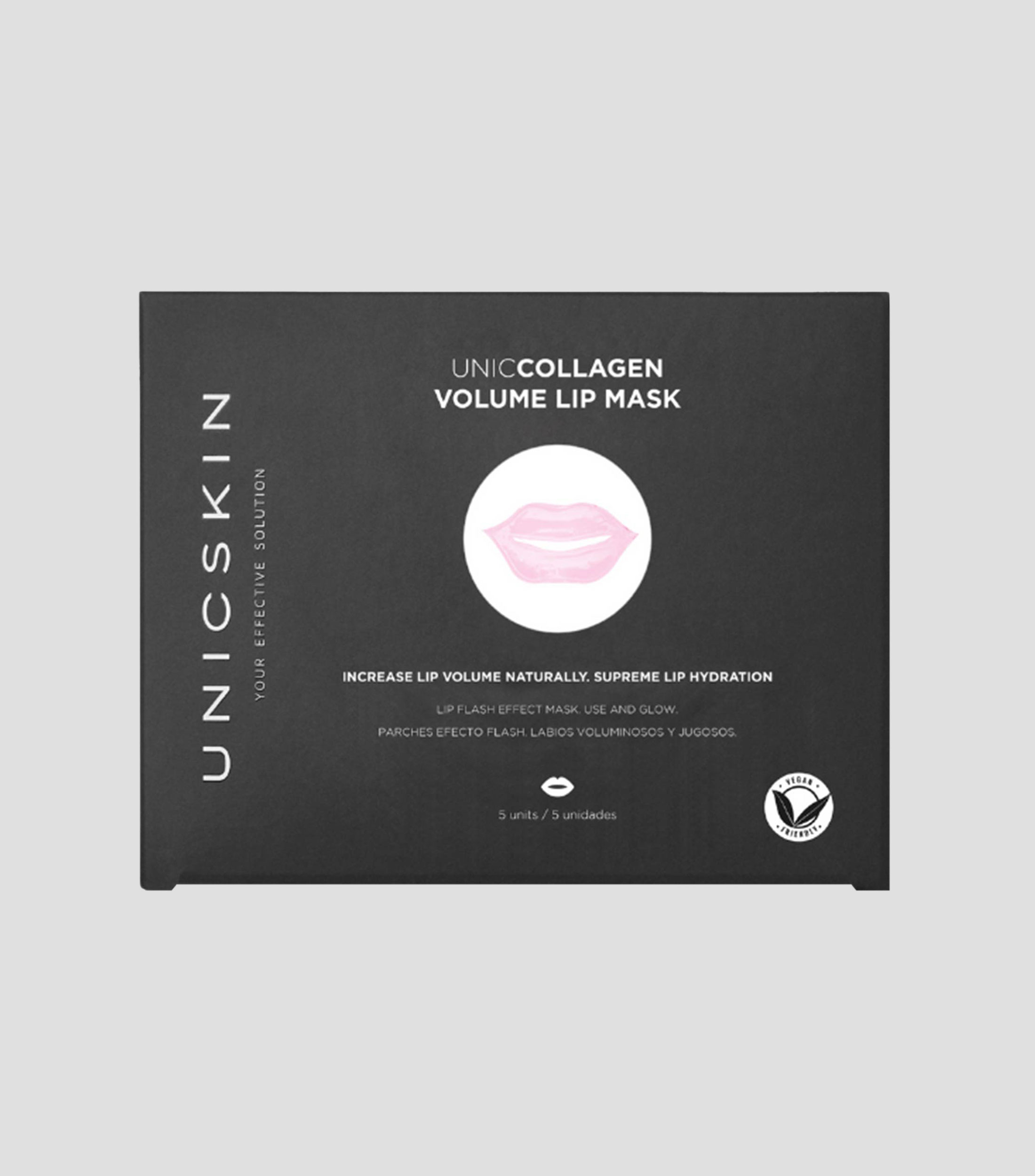 Parche Hidratante para labios Unic Collagen Volume, 5 piezas