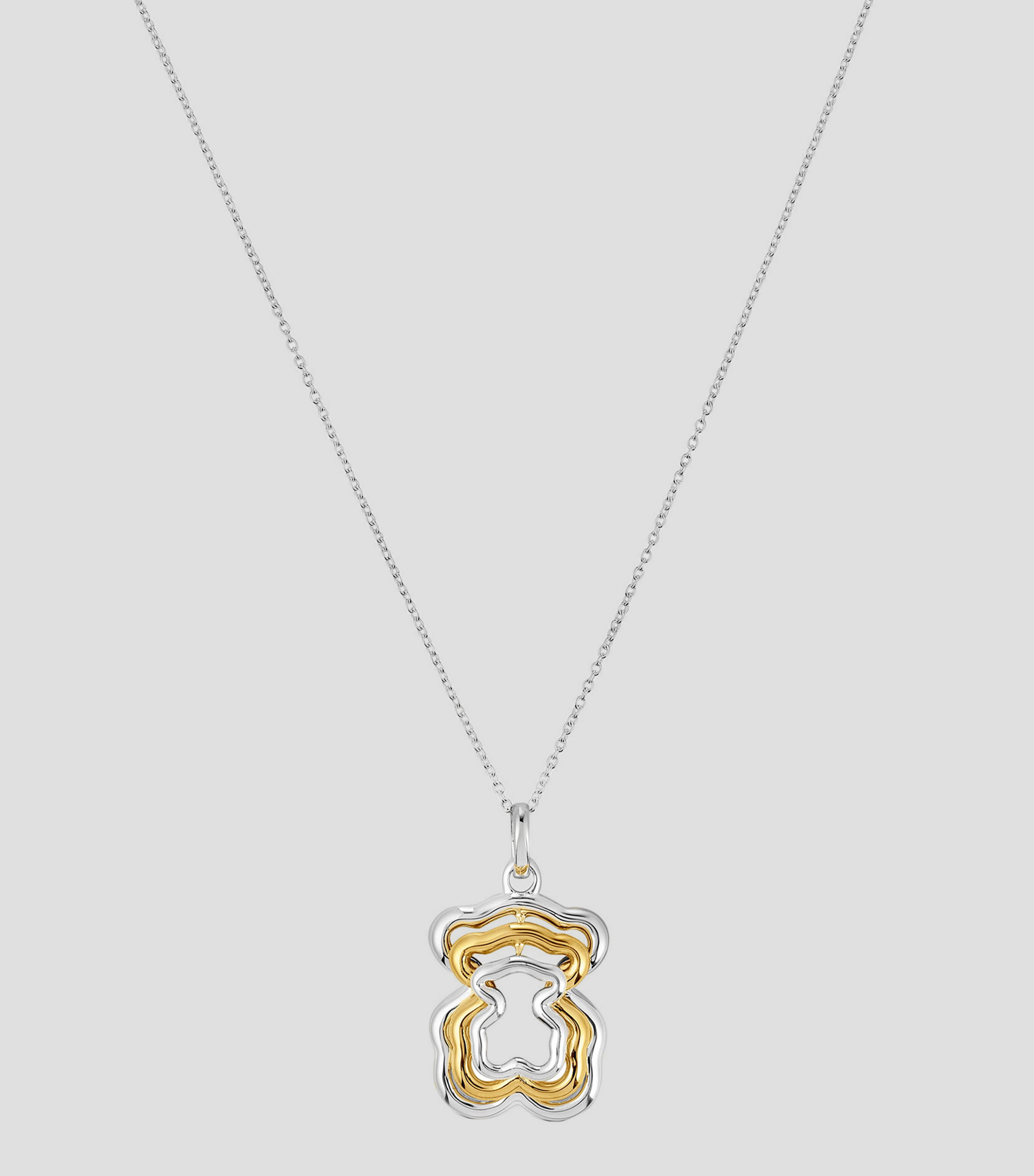 Collar con dije de oso en plata Bickie Mujer