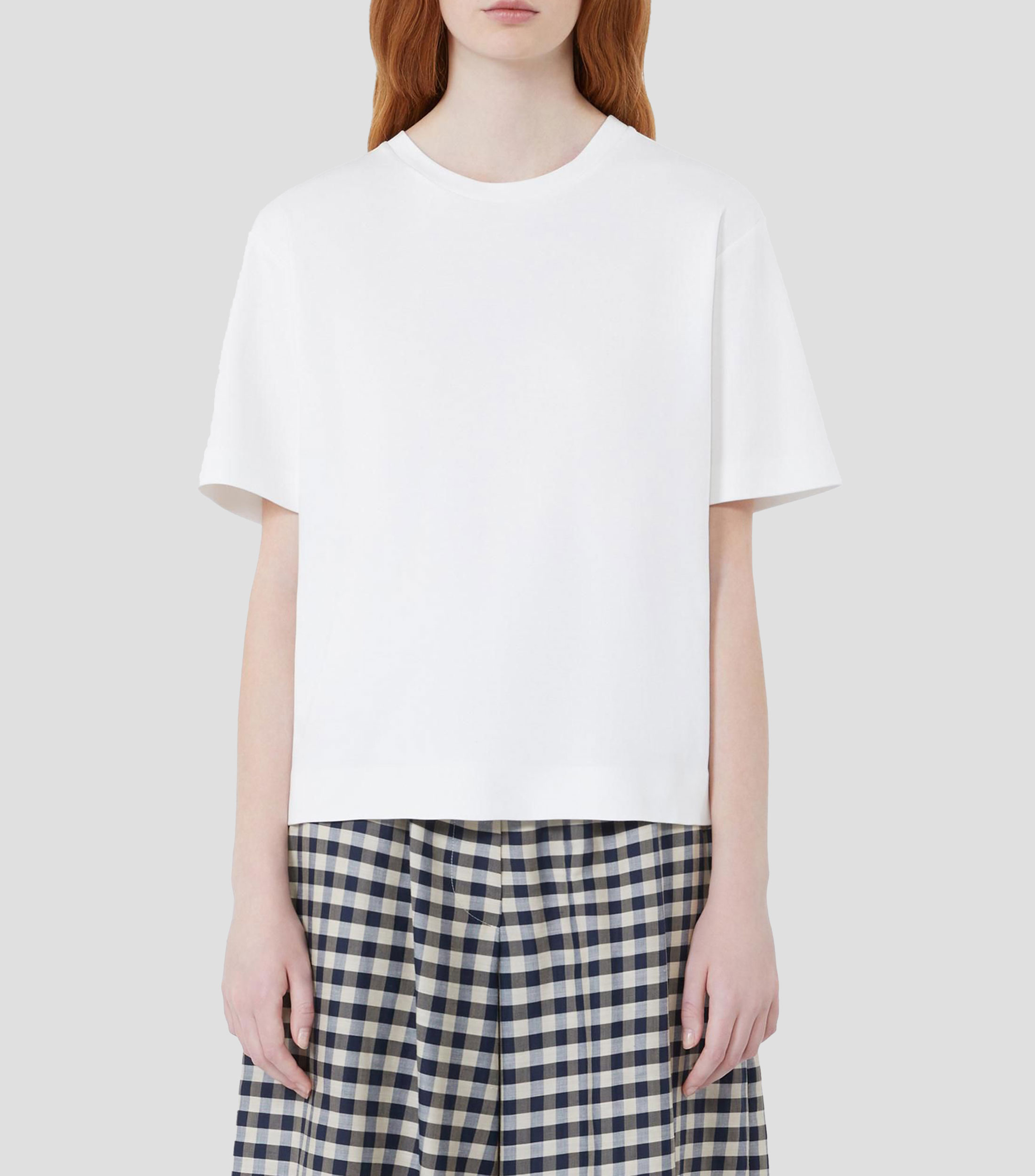 Playera cuello redondo manga corta lisa Mujer