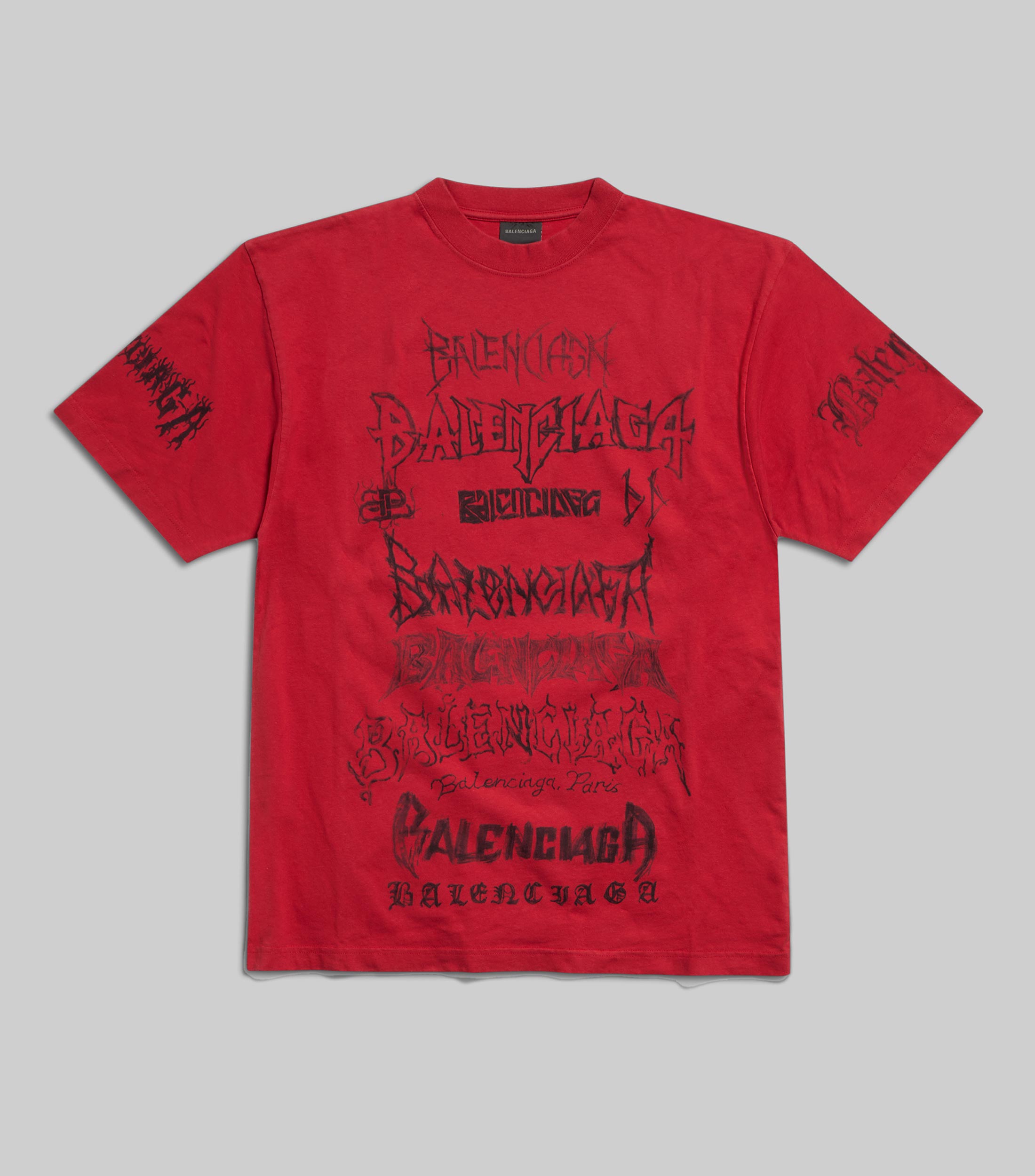Balenciaga: Playera cuello redondo manga corta estampada Hombre