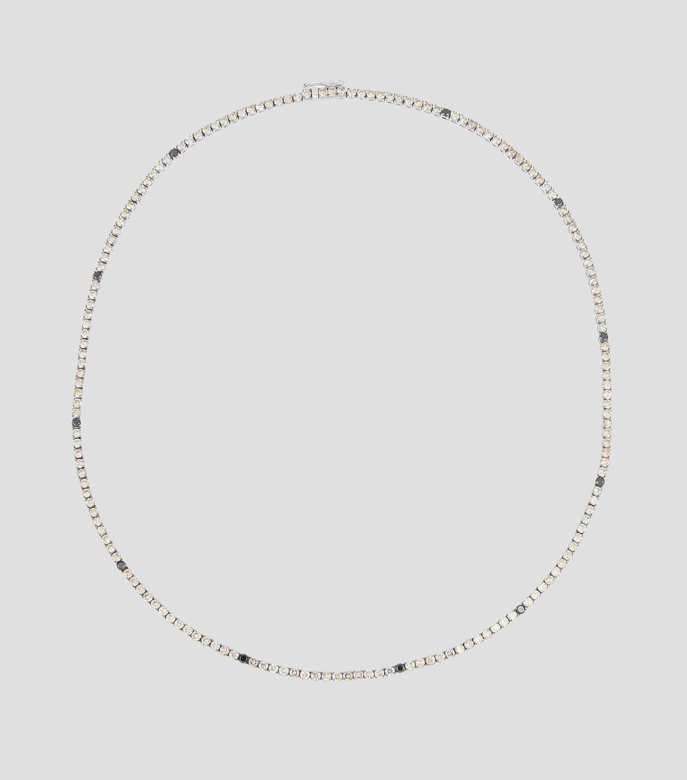 Gargantilla en oro blanco de 14 kilates con diamantes Mujer