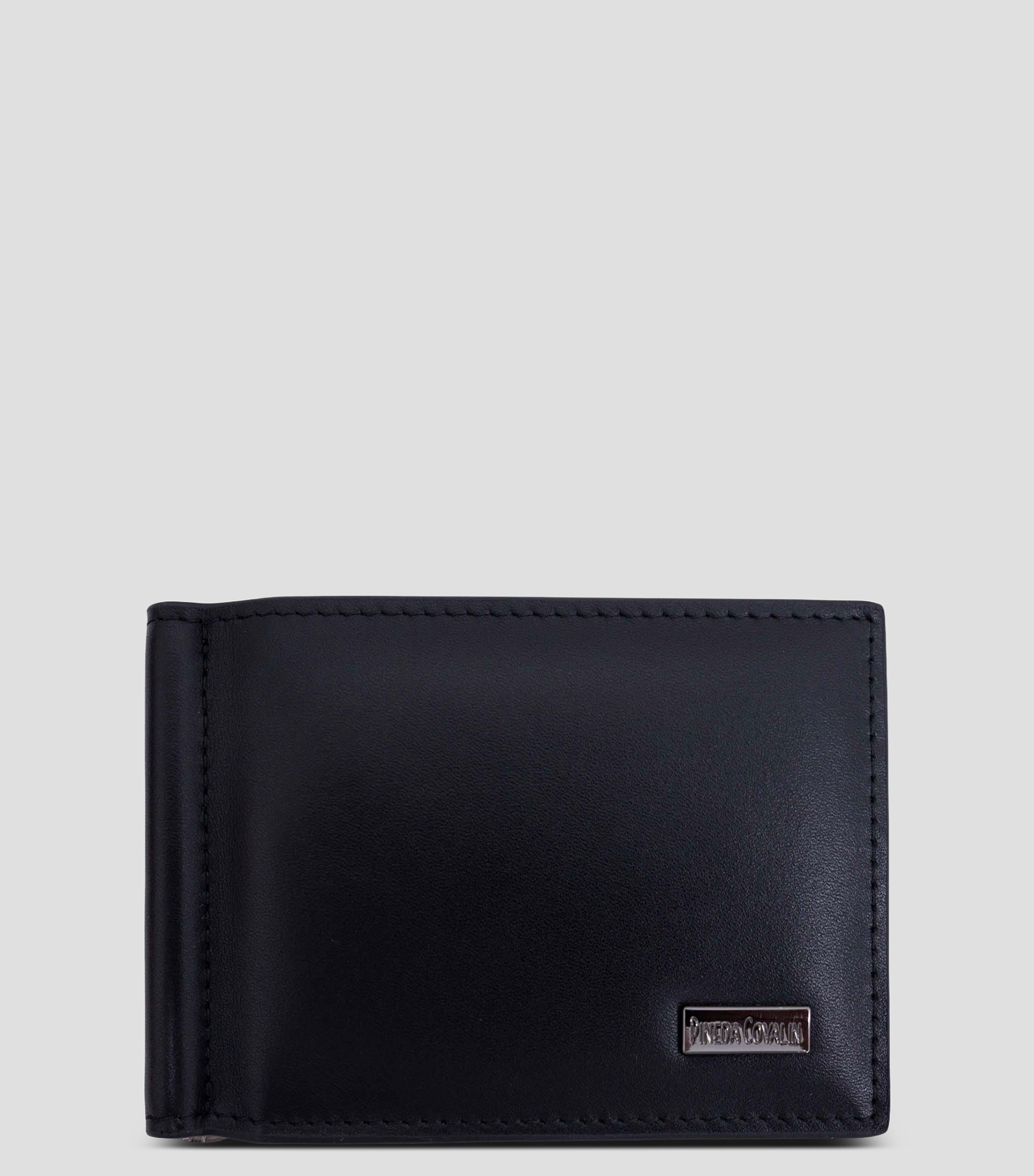 Cartera bifold en piel lisa Hombre