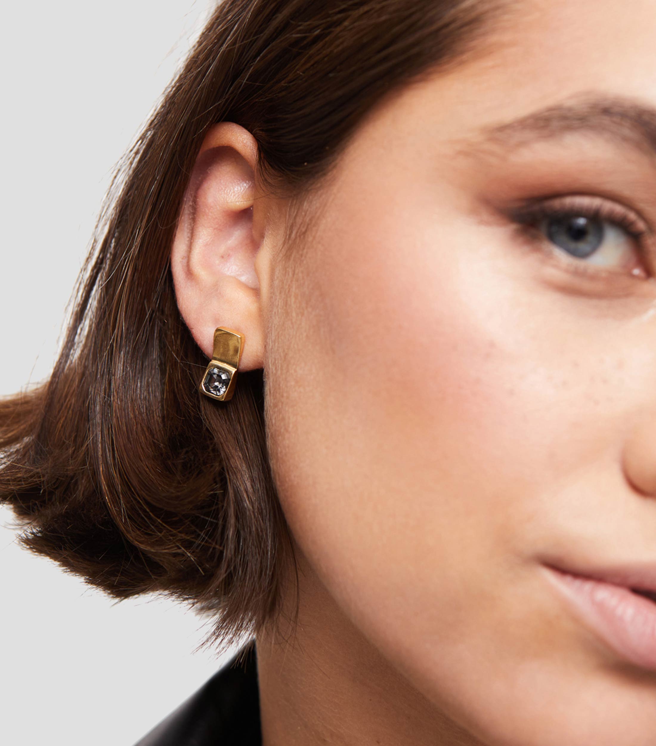 Pendientes Rectangulares con Cristal Mujer