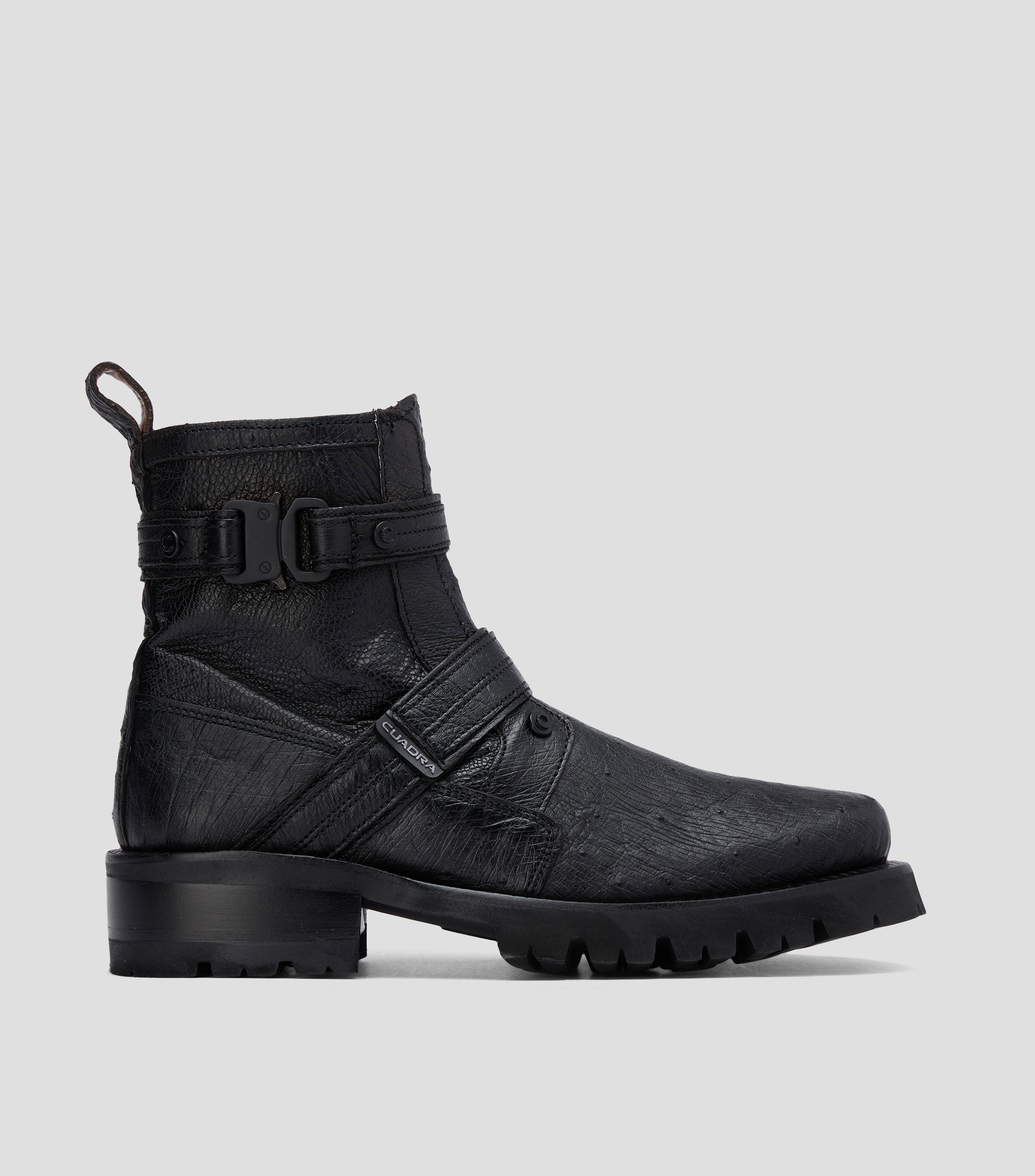 Botines en piel con correas Hombre