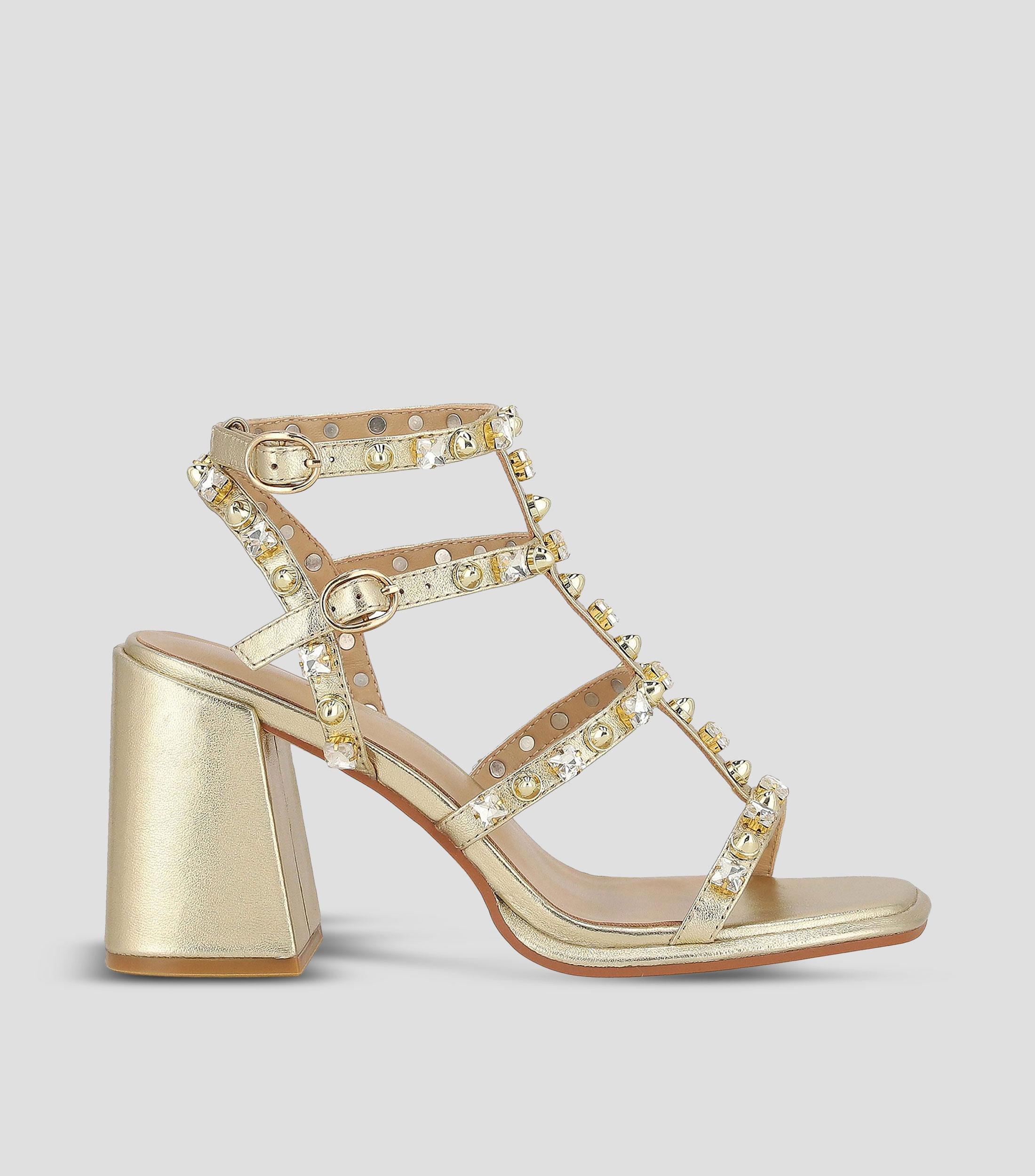Sandalias con Tacón Cuadrado de 10 cm Mujer