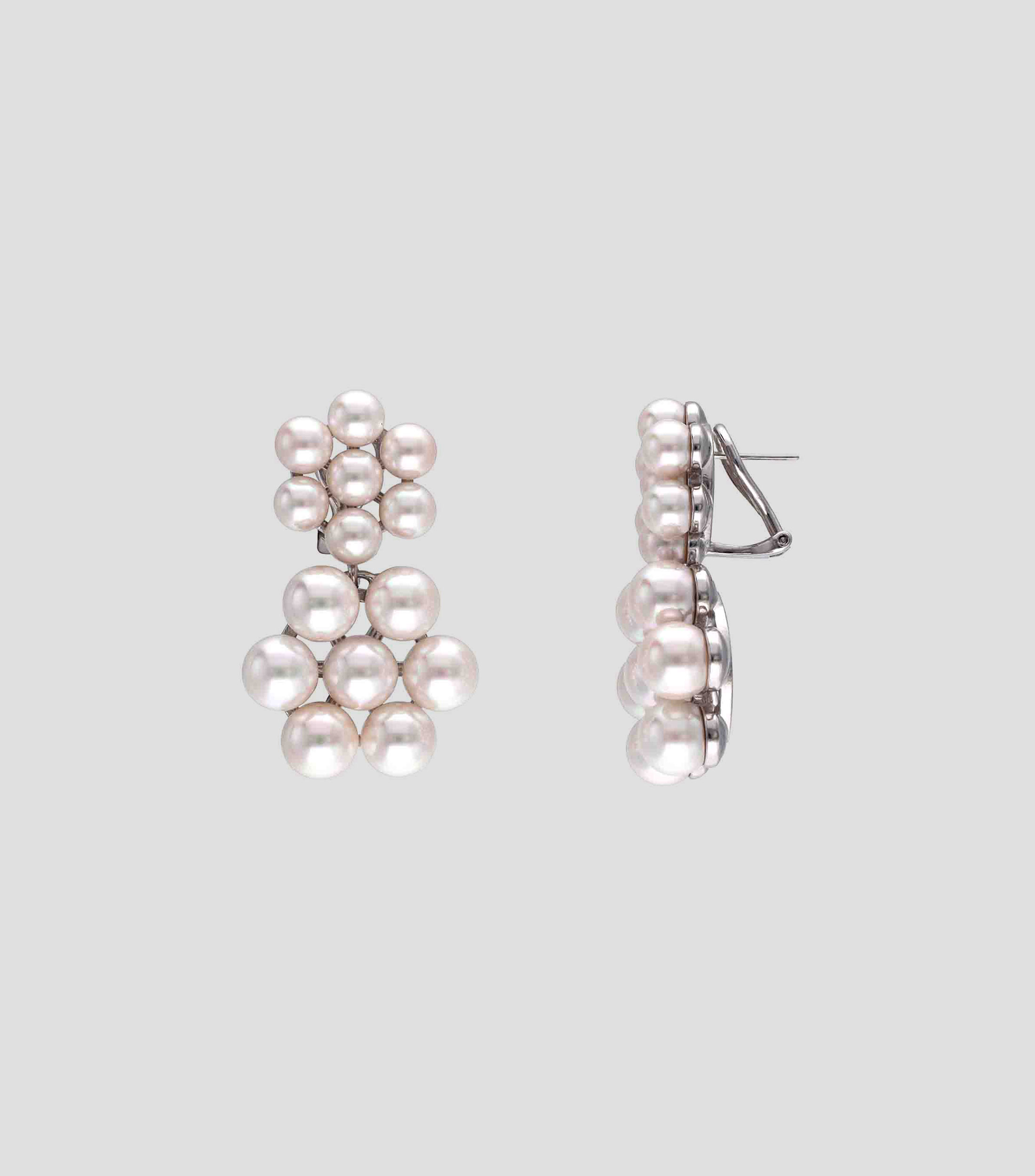 Aretes en Plata con Perlas Mujer