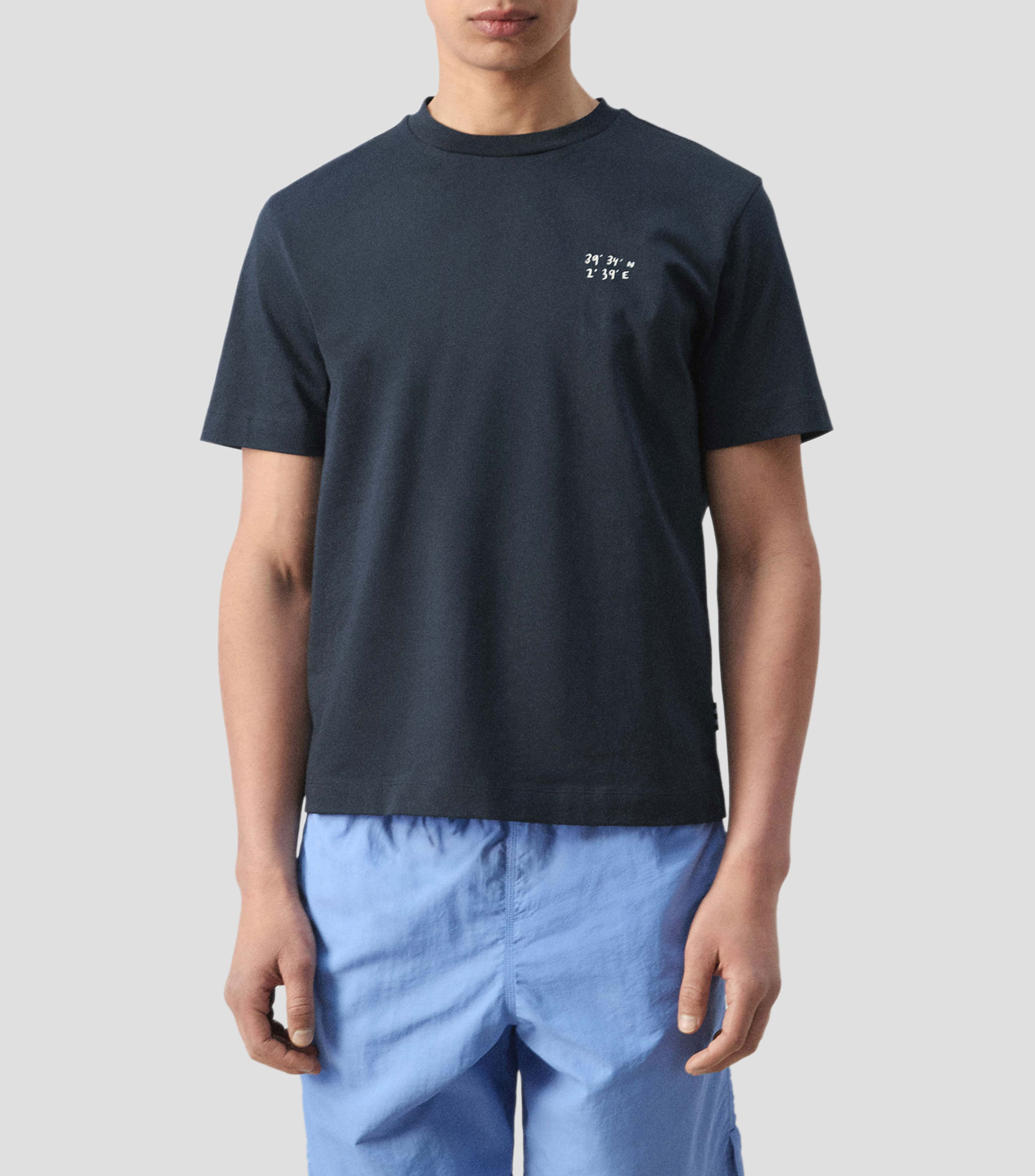 Playera cuello redondo lisa manga corta Hombre
