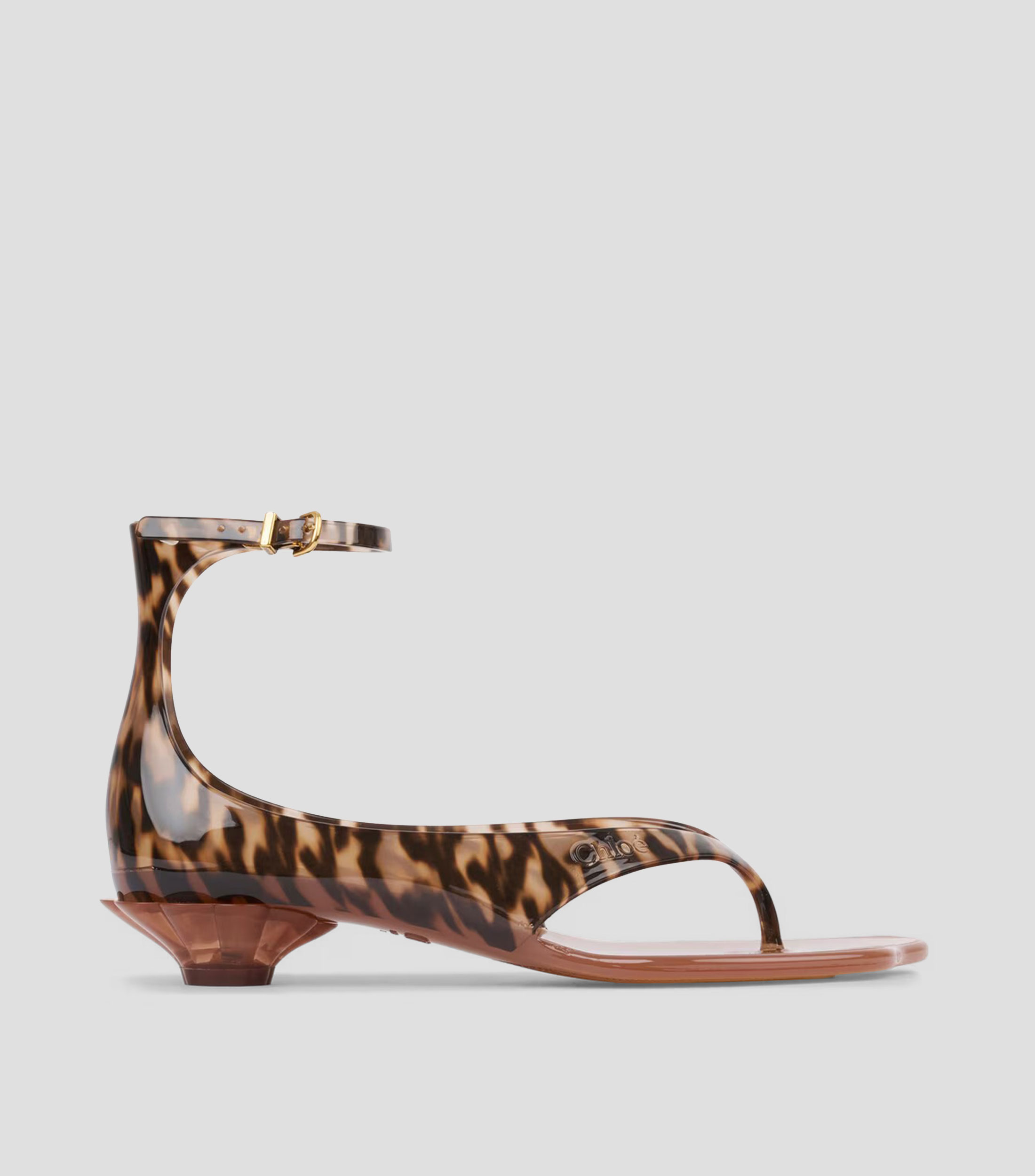 Sandalias de tacón bajo ancho Mujer