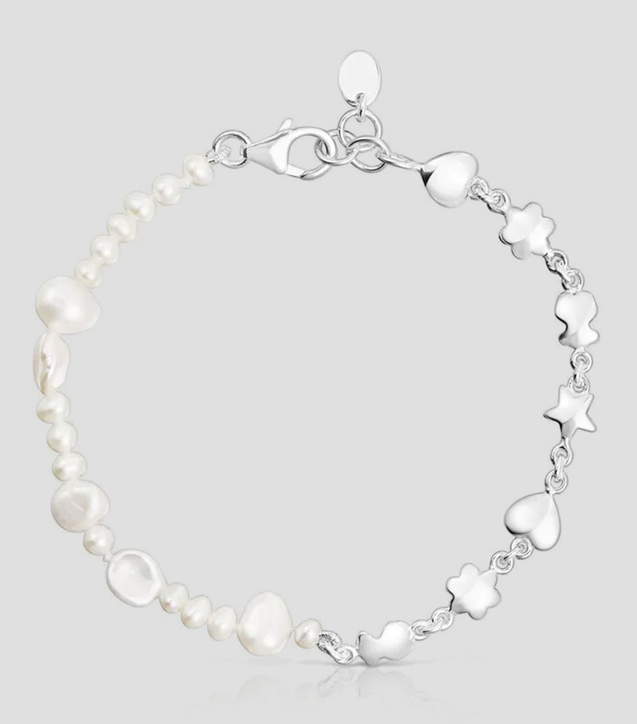 Pulsera en plata con perla cultivada Mini Icons Mujer