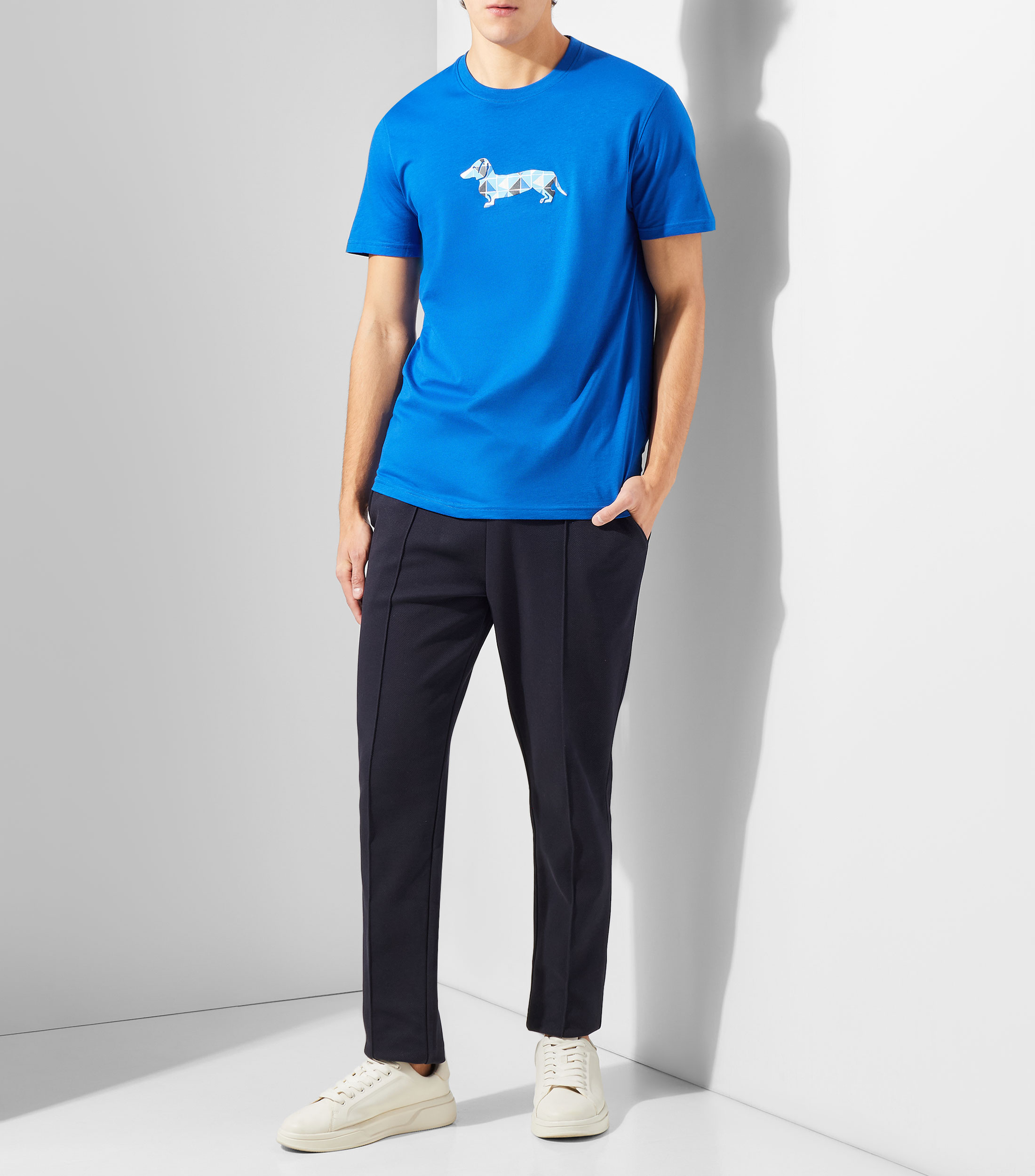 Playera cuello redondo manga corta lisa Hombre