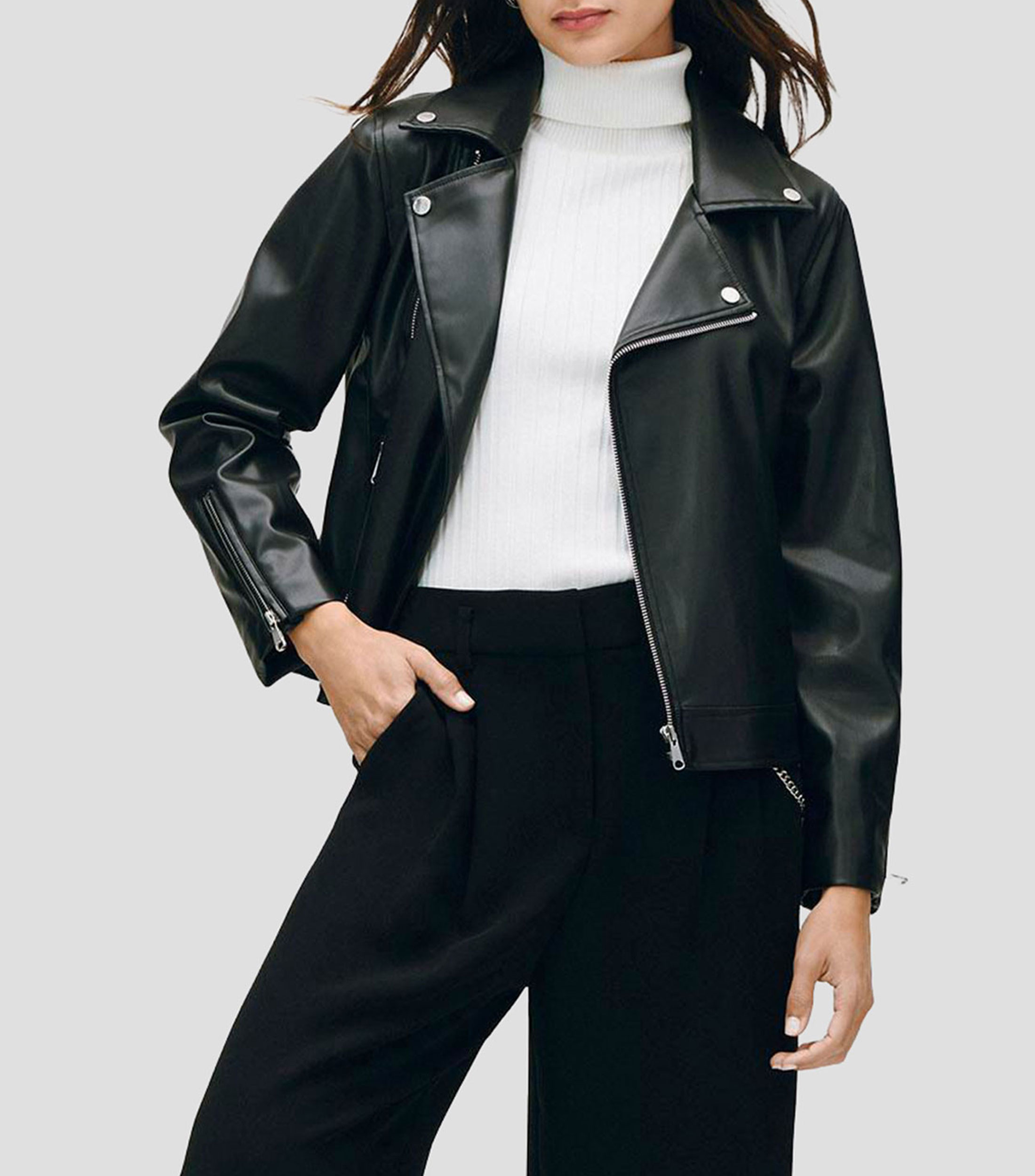Chamarra Biker Vinipiel Mujer