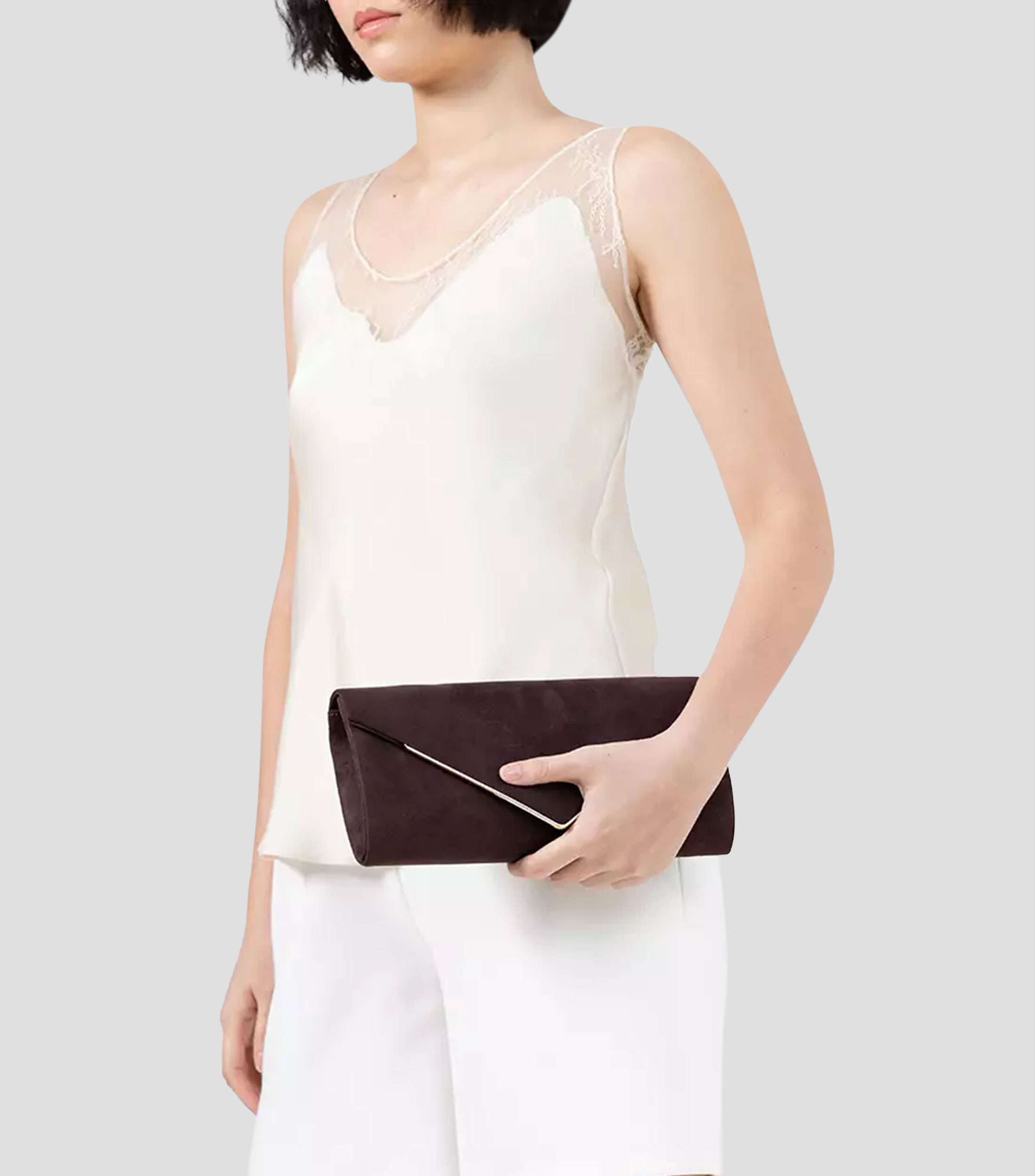 Bolsa Clutch Serpante lisa Mujer