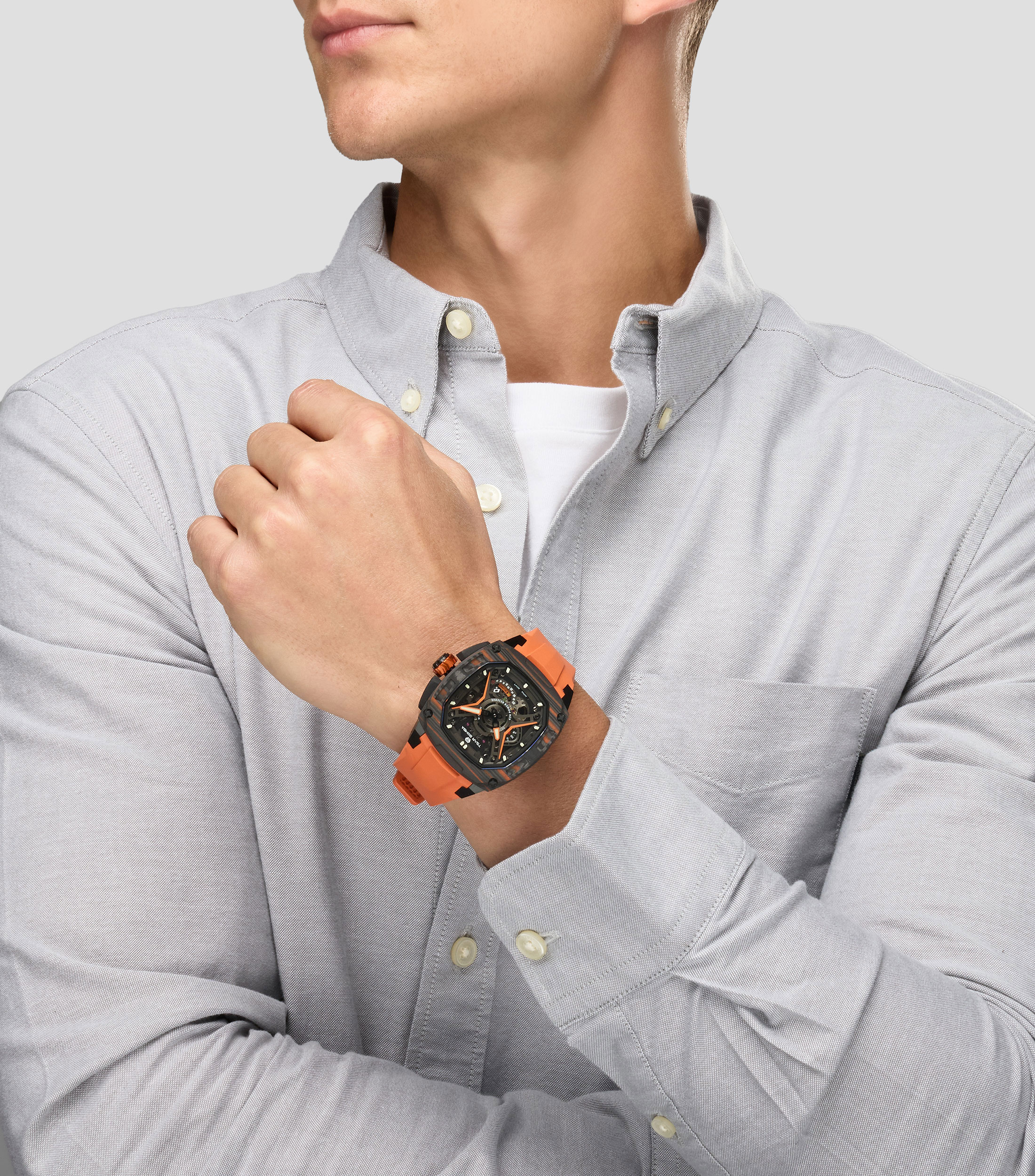 Reloj para Hombre Dark Matter 5 deportivo negro, naranja