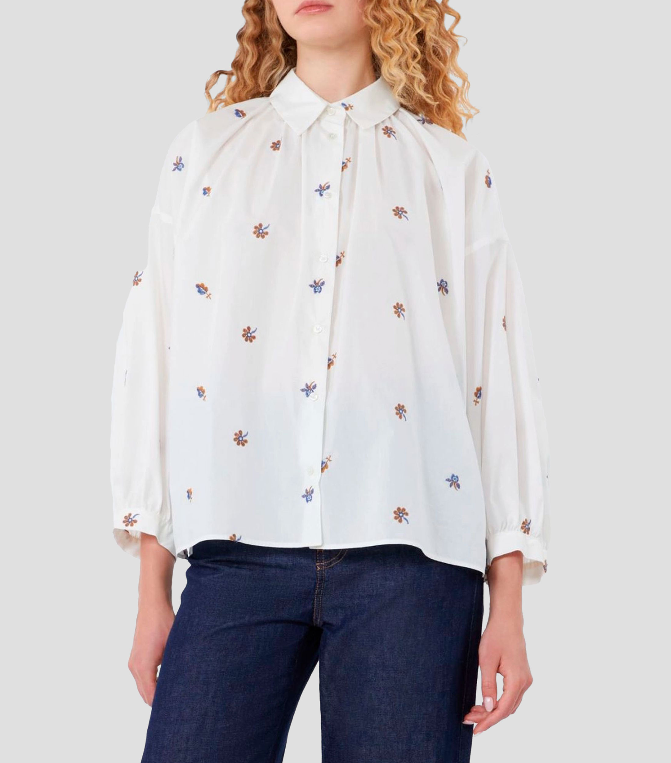 Camisa fantasía manga 3/4 Mujer
