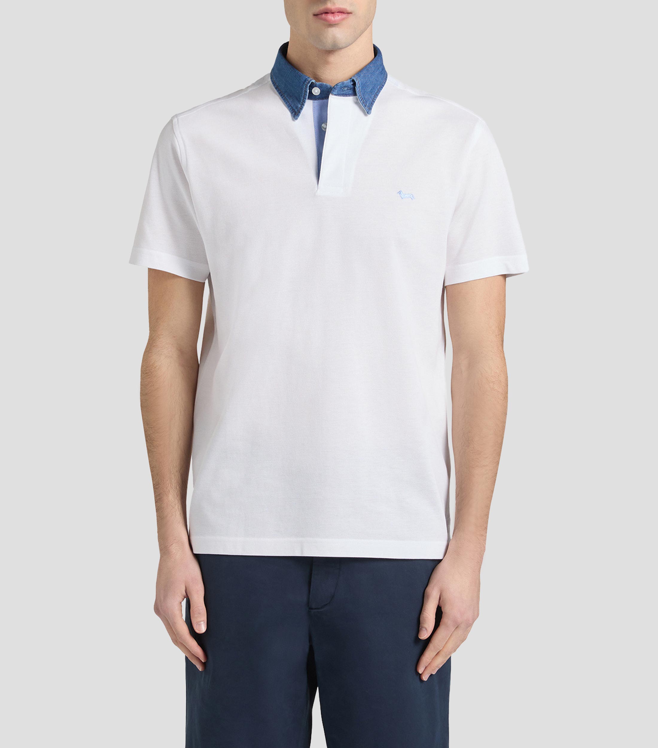 Playera polo manga corta lisa Hombre