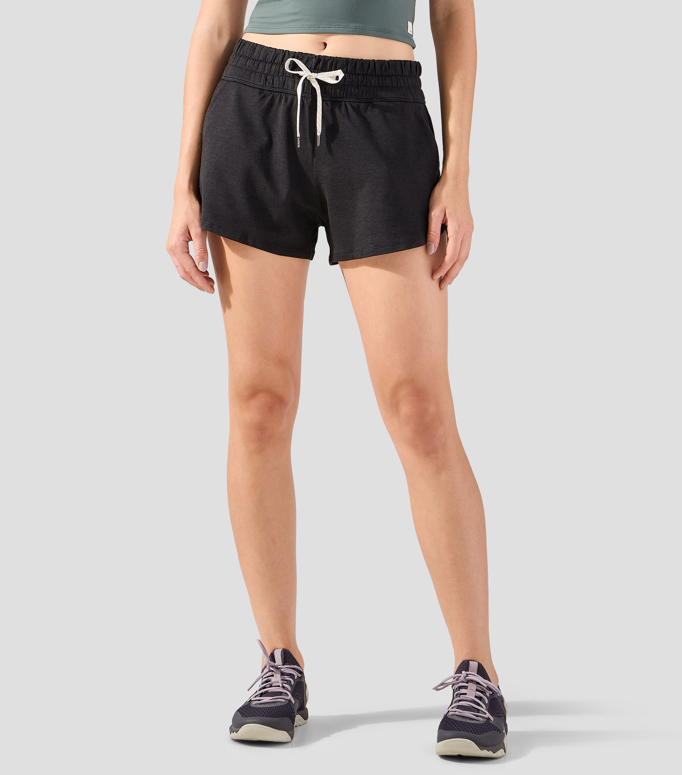 Short para entrenamiento jaspeado Mujer