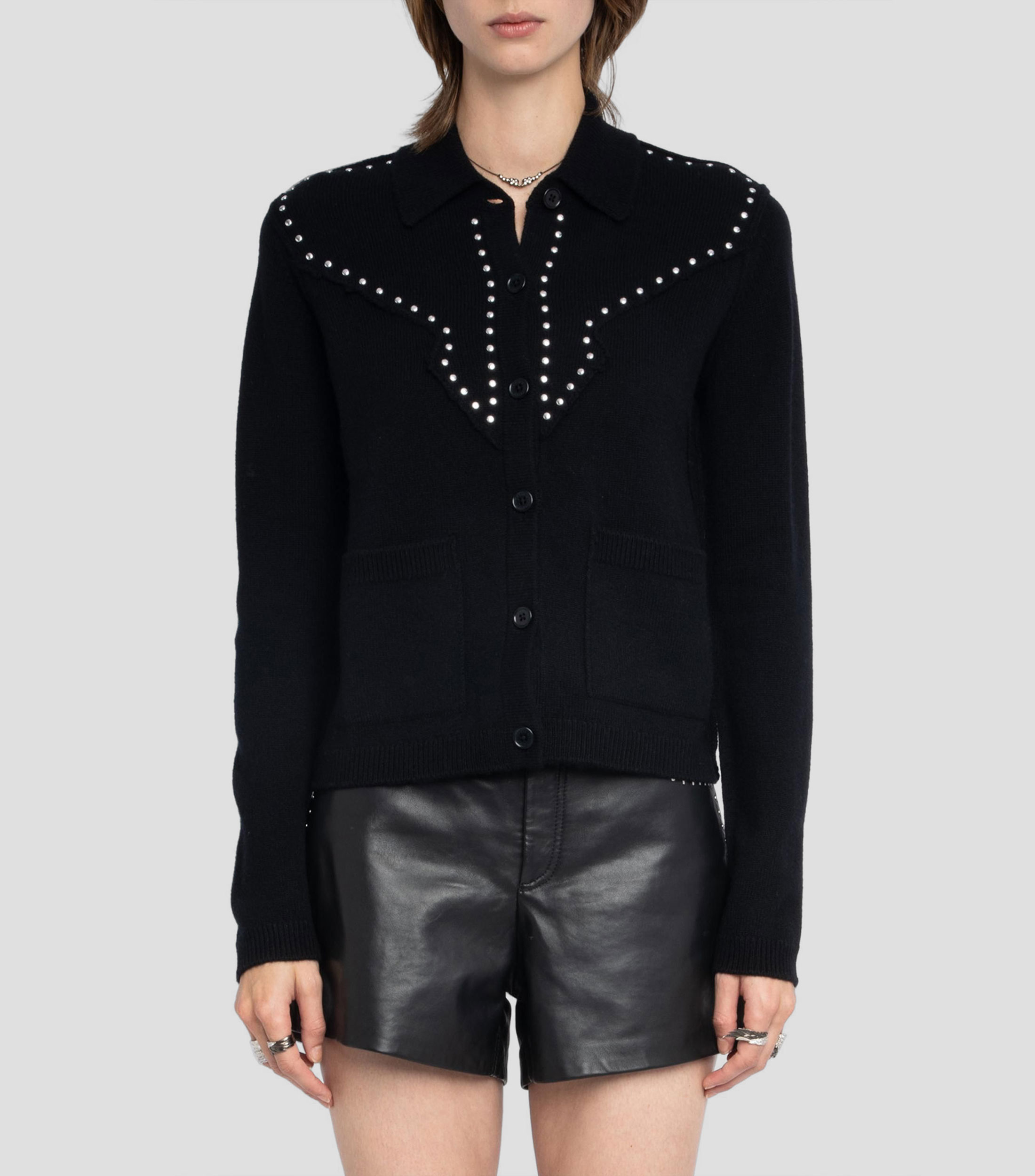 Cárdigan cuello camisero Mujer