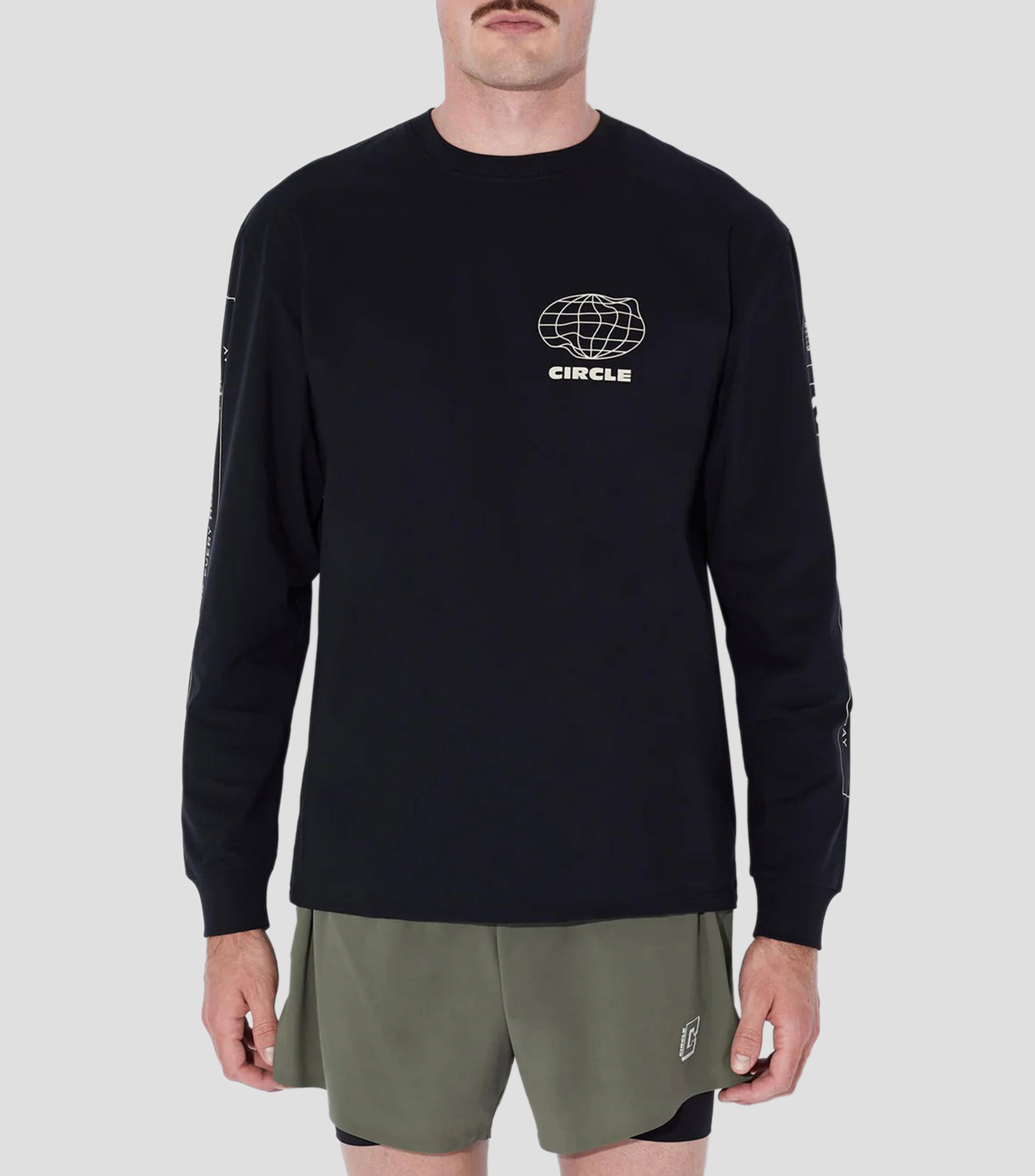 Playera para correr Feel Good POP 2.0 de cuello redondo con manga larga estampada Unisex