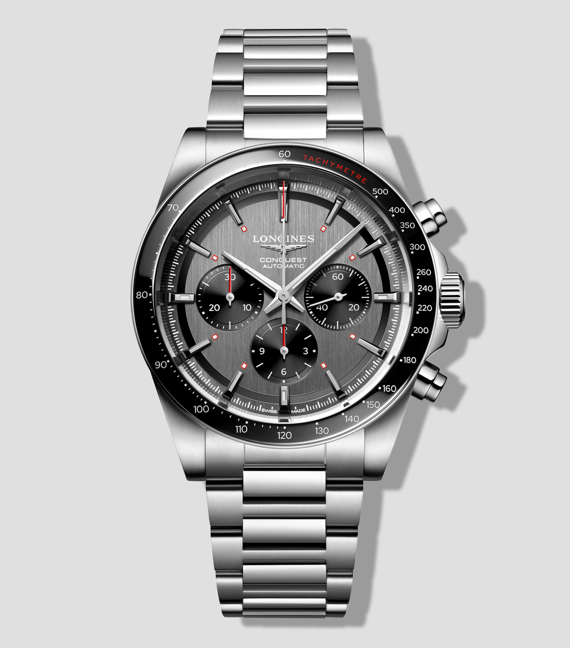 Reloj para hombre Conquest casual, plateado