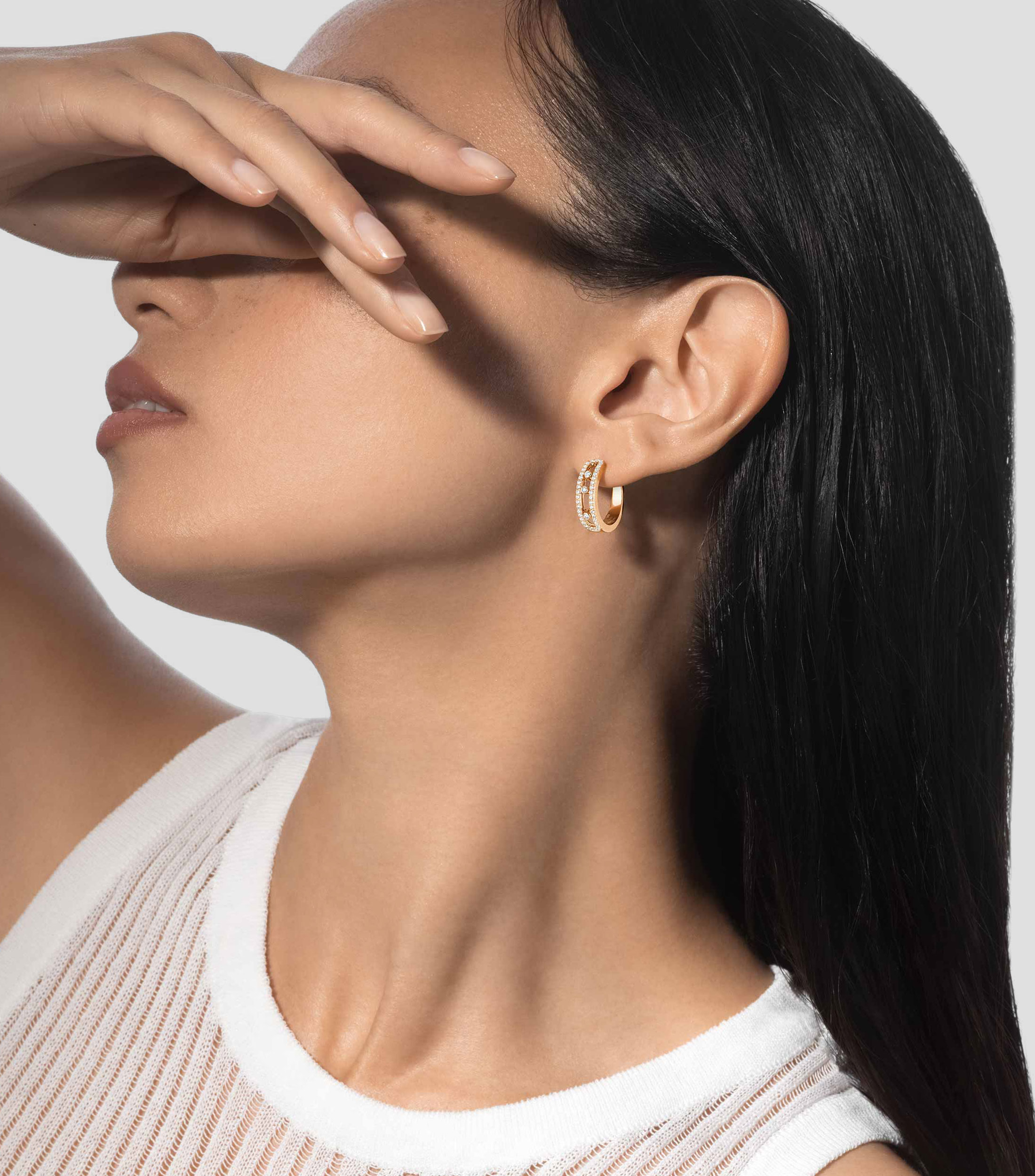 Aretes en oro amarillo 18 Kts Mujer