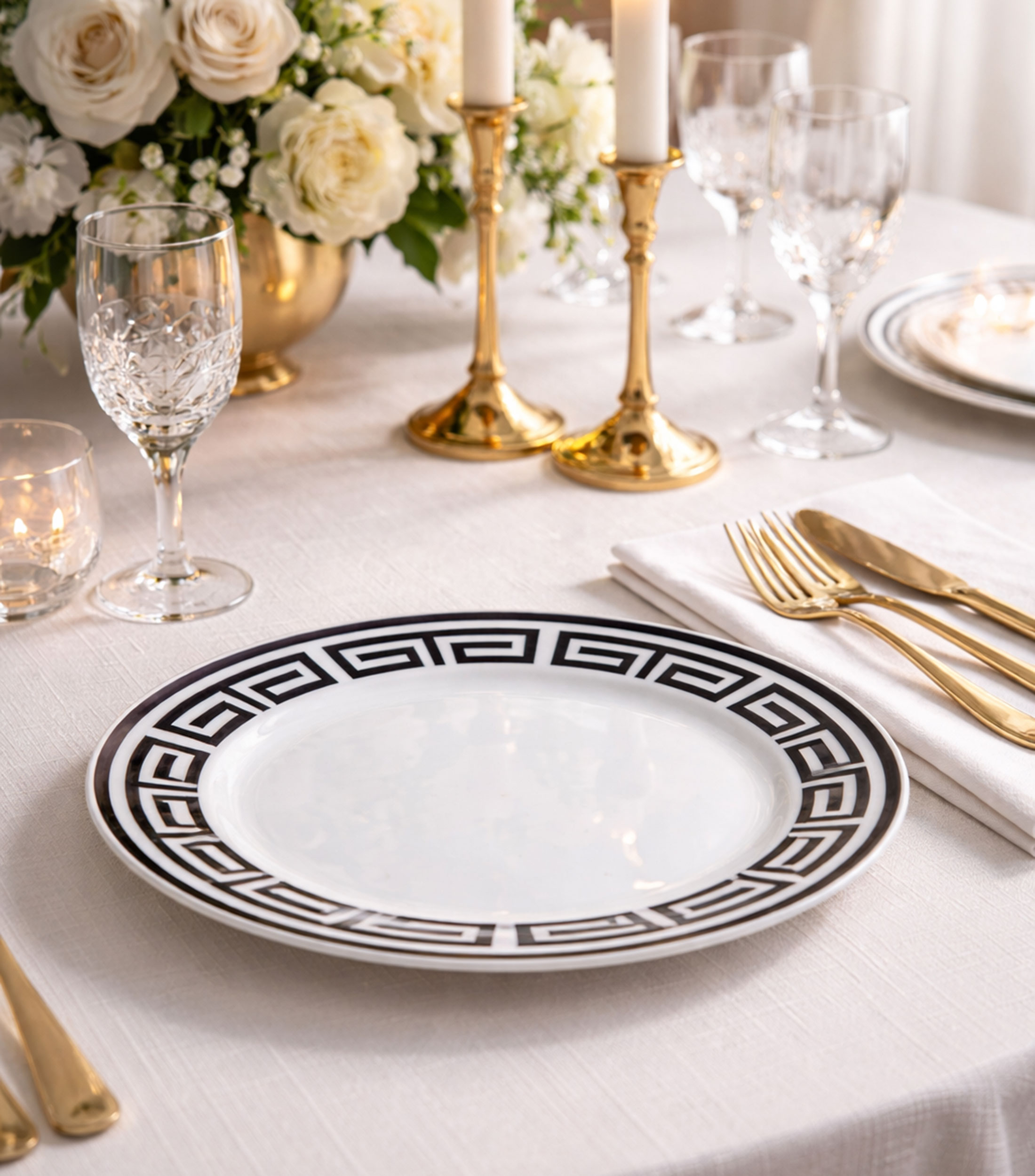 Plato trinche Impero Laberinto en porcelana