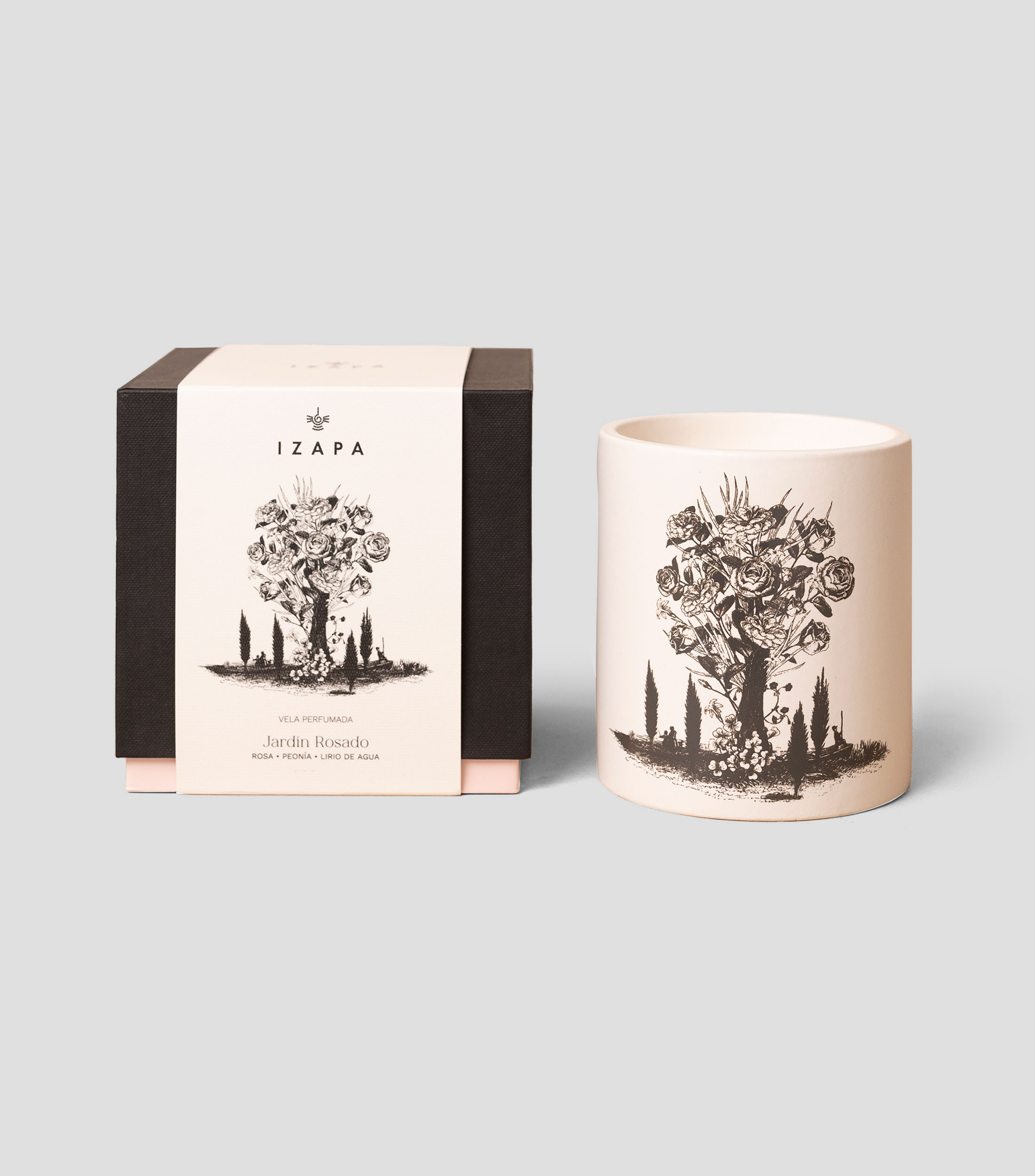 Vela perfumada Jardin Rosado, 380 gr