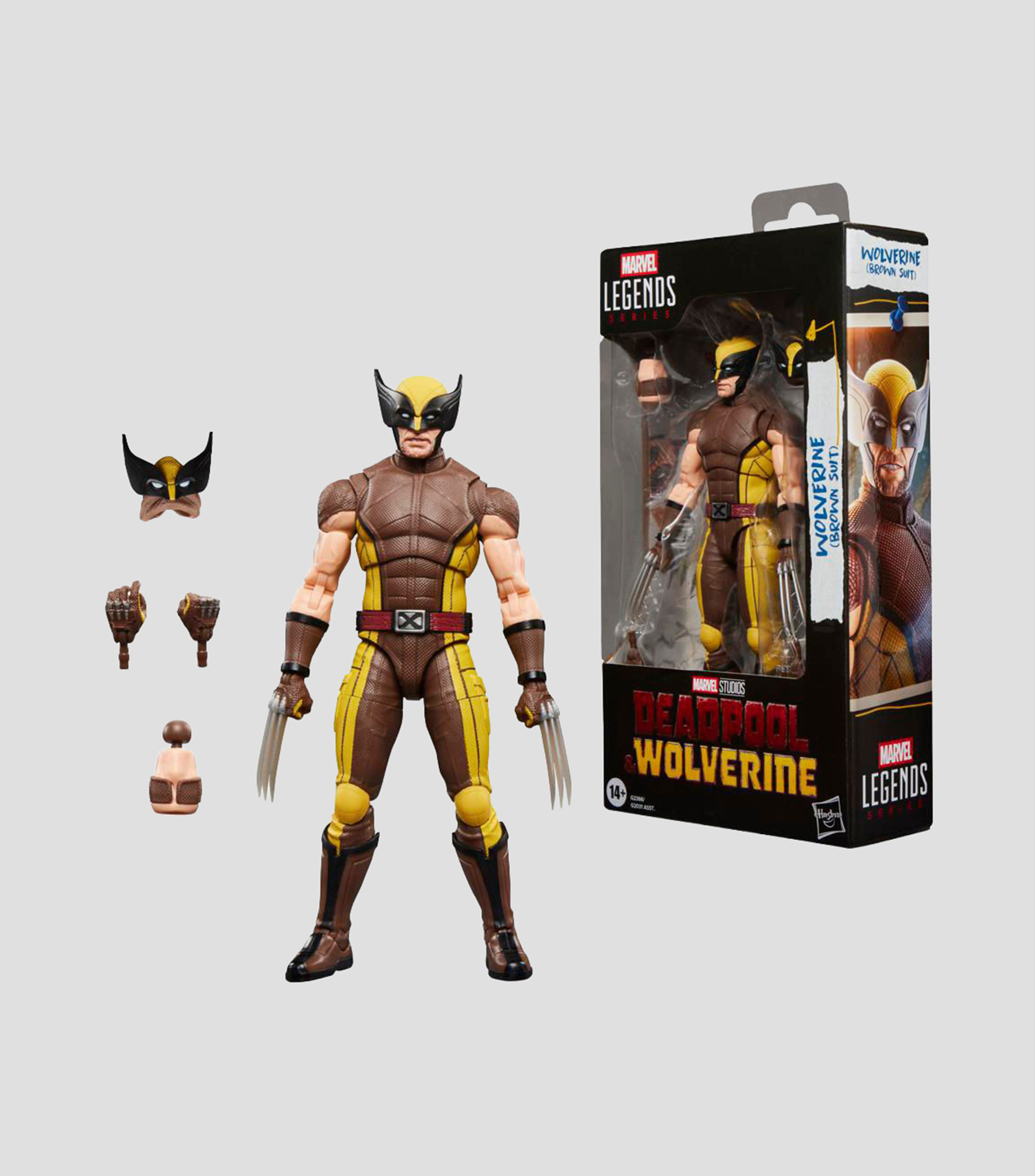 Figura de acción Marvel Legends Series Deadpool & Wolverine - Wolverine (Brown Suit)