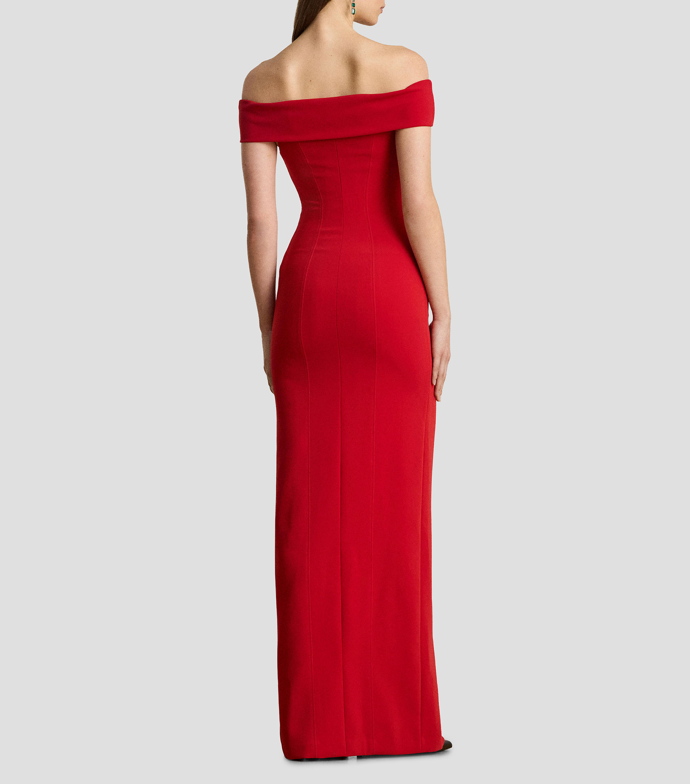 Vestido maxi de gala liso Mujer