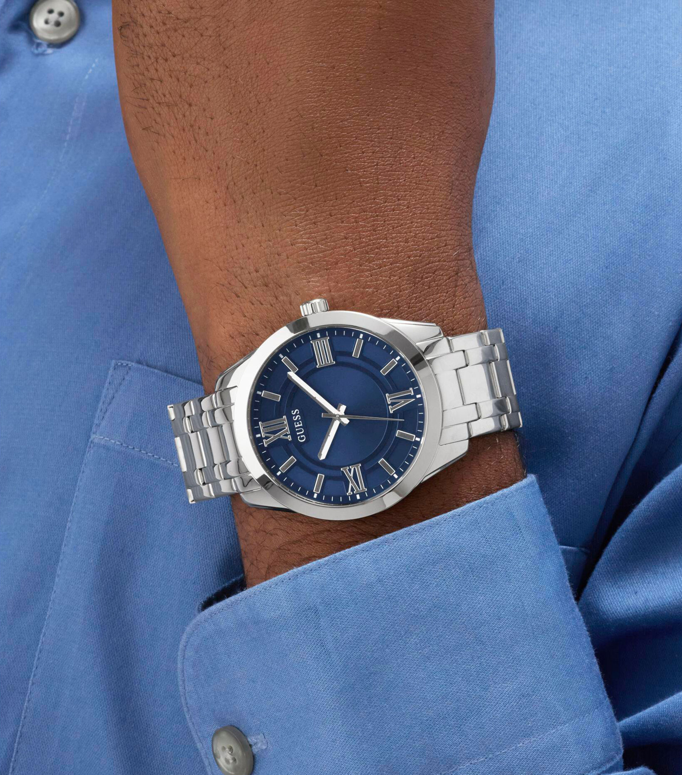 Reloj para Hombre Elliot Casual Azul, Plateado