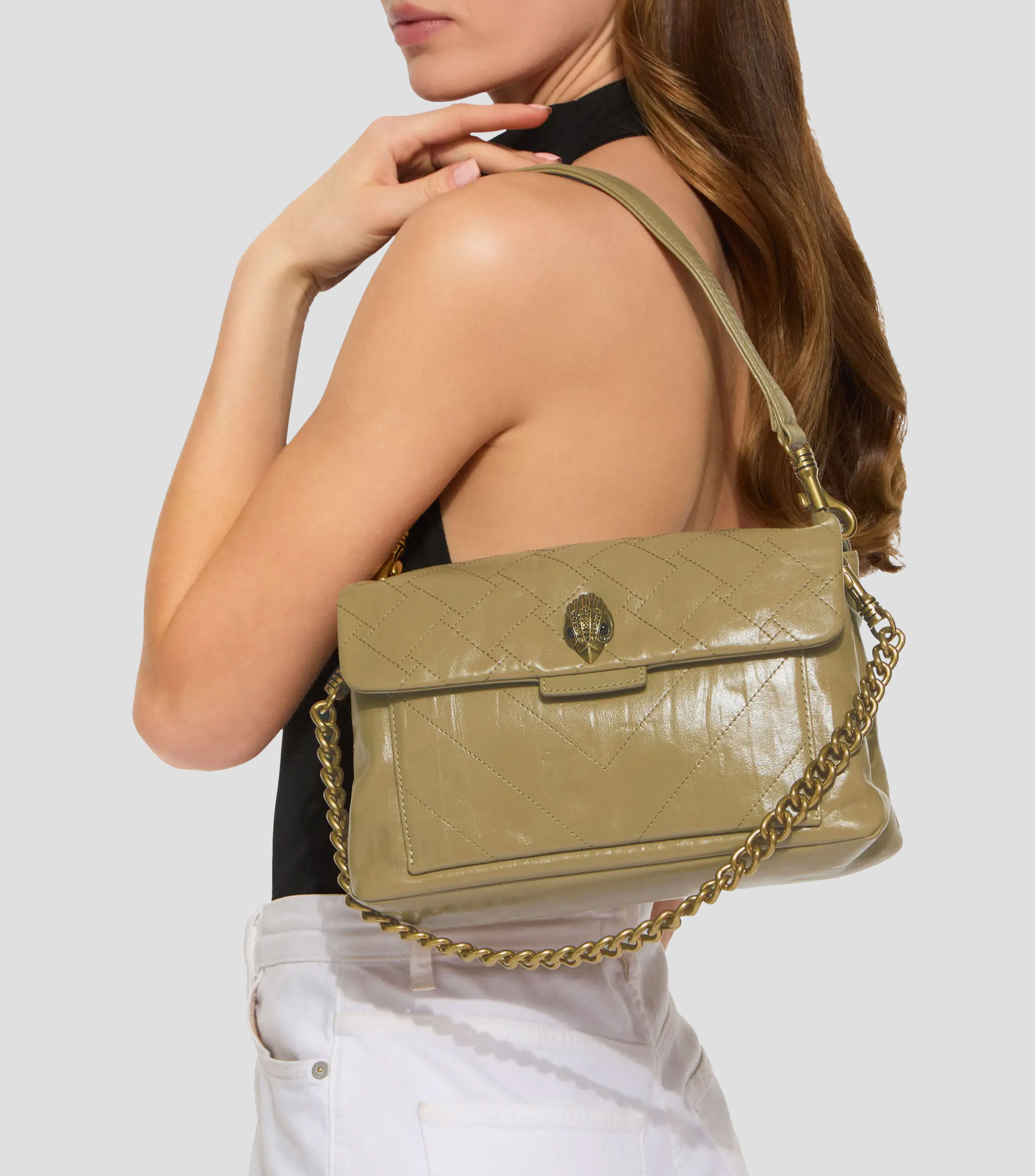 Bolsa Crossbody Kensington en piel liso Mujer