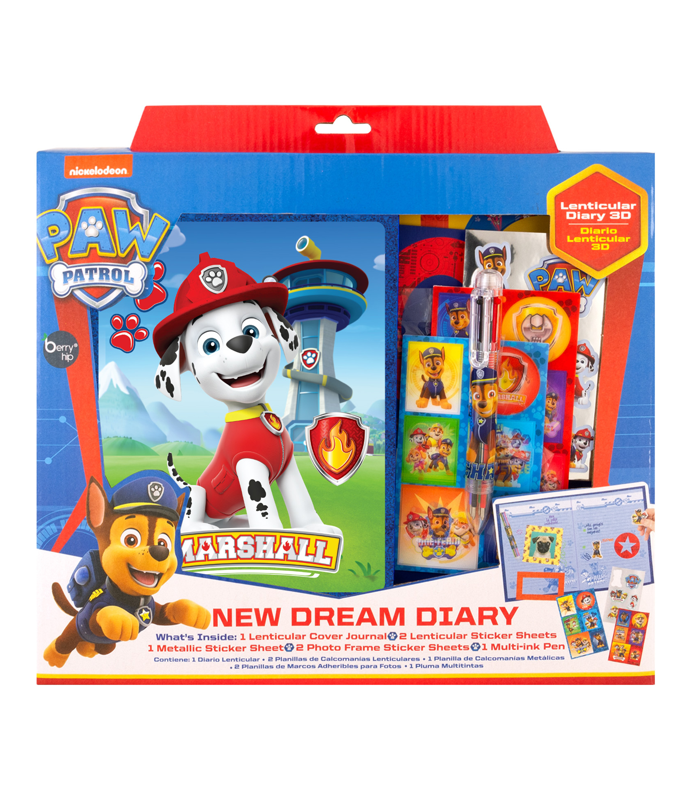 Paw Patrol Diario Per Bambini Con Lucchetto E Penna A 6 Colori – Scatola Portaoggetti Blu Con Personaggi, Regalo Per Bambini Dai 3 Anni