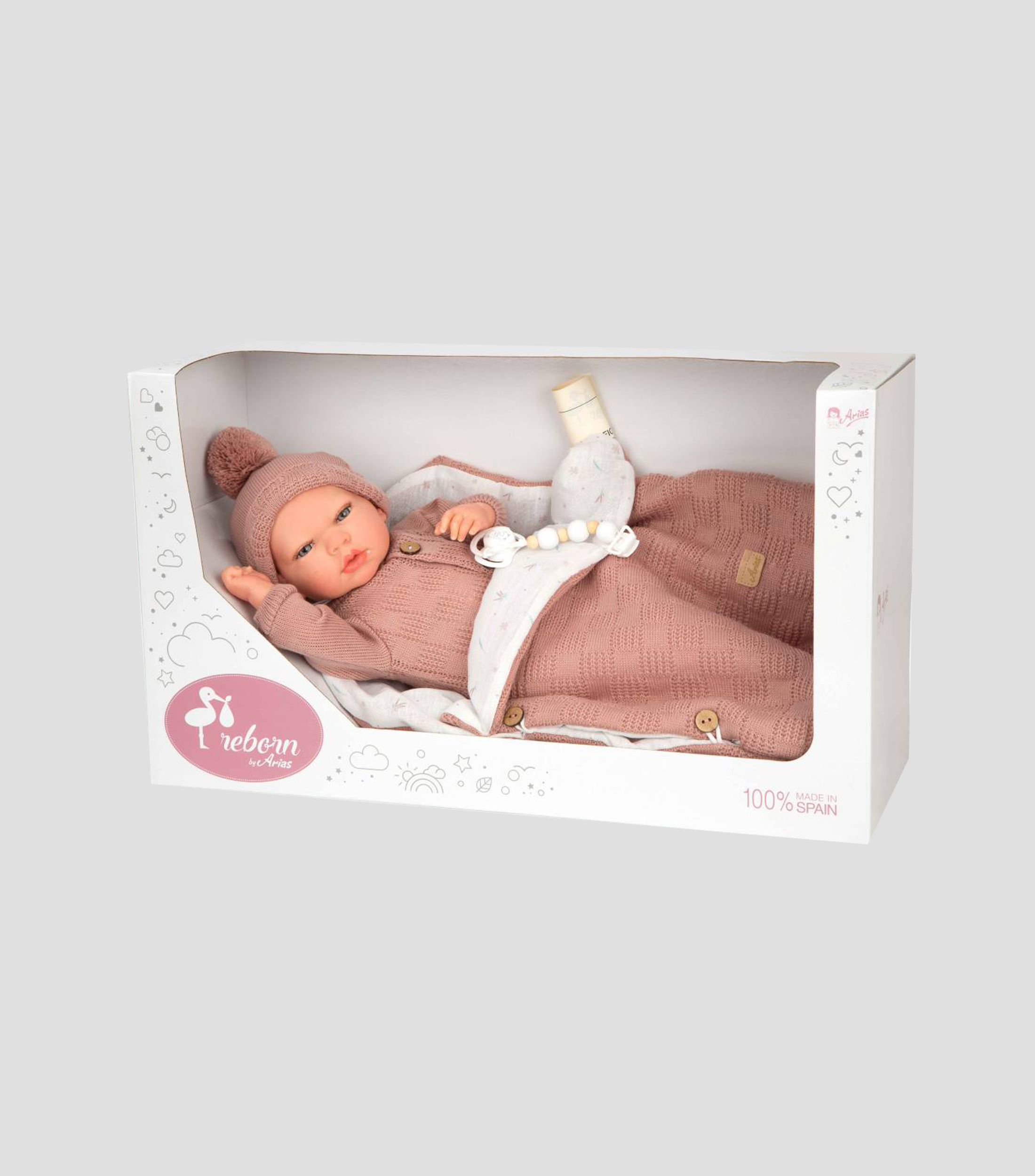 Muñeca Reborn Elba con saco de dormir 40 cm
