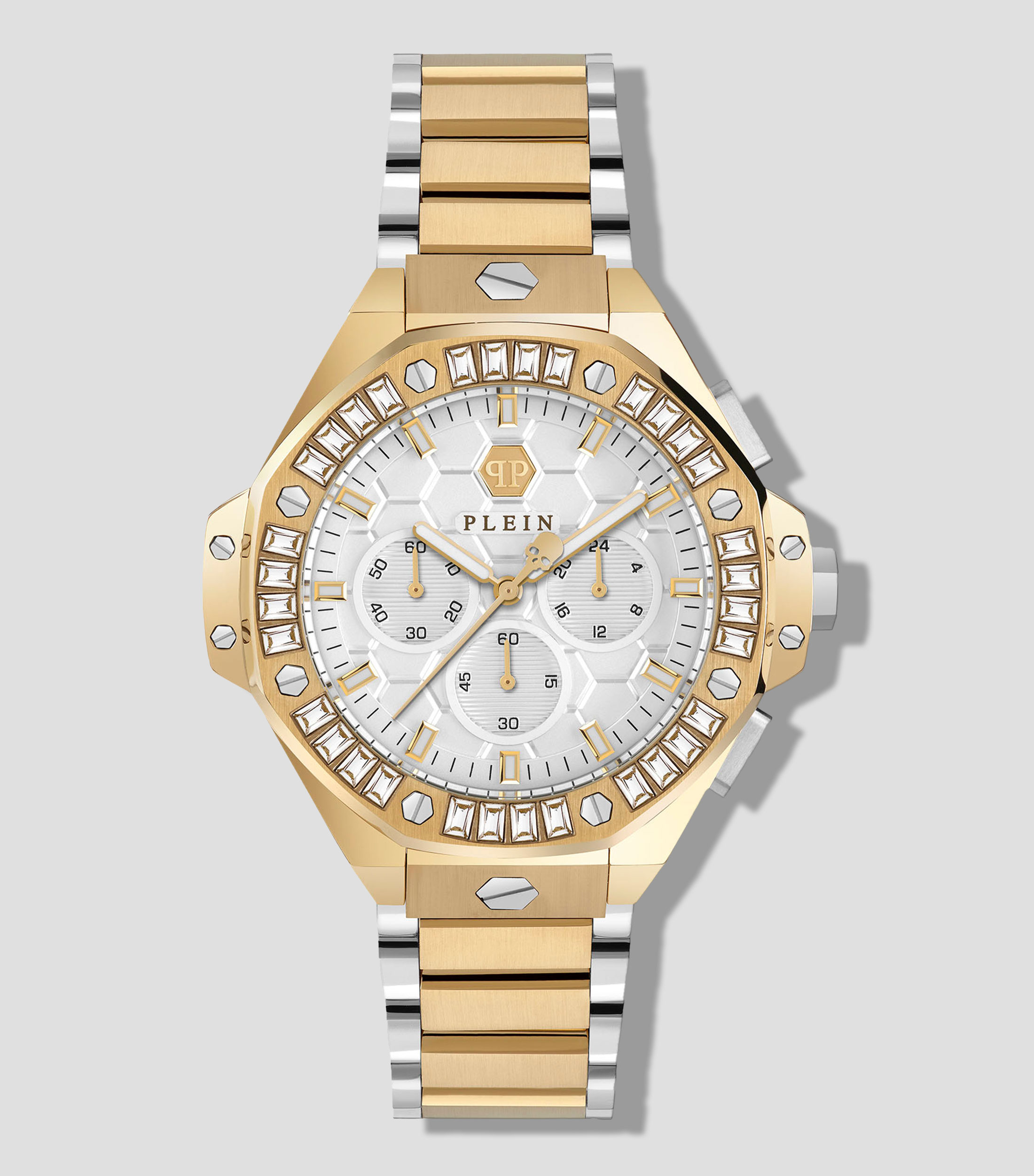 Reloj Unisex Plein Chrono Royal de vestir Blanco