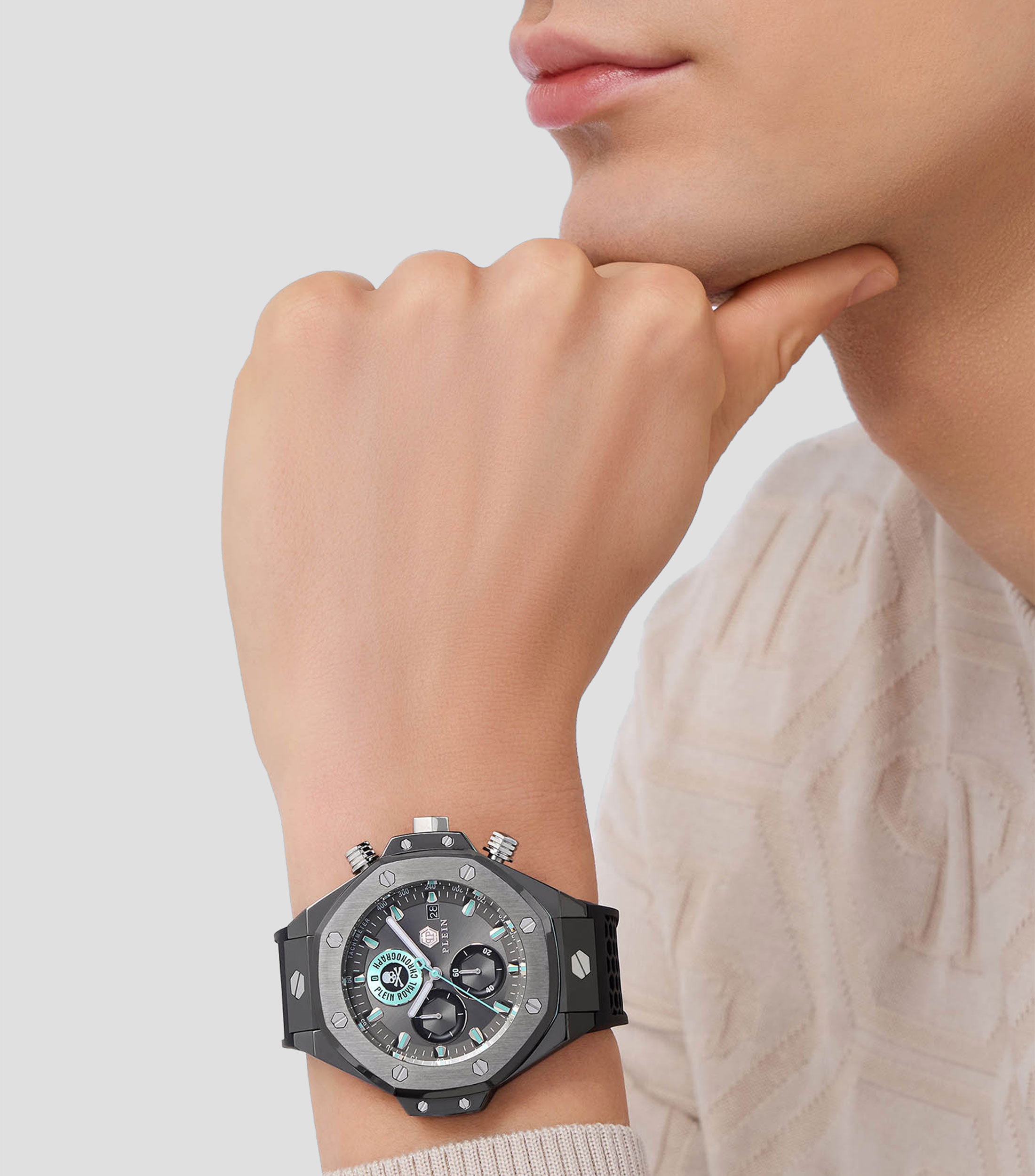 Reloj para Hombre Chrono Royal Casual Negro, Gris