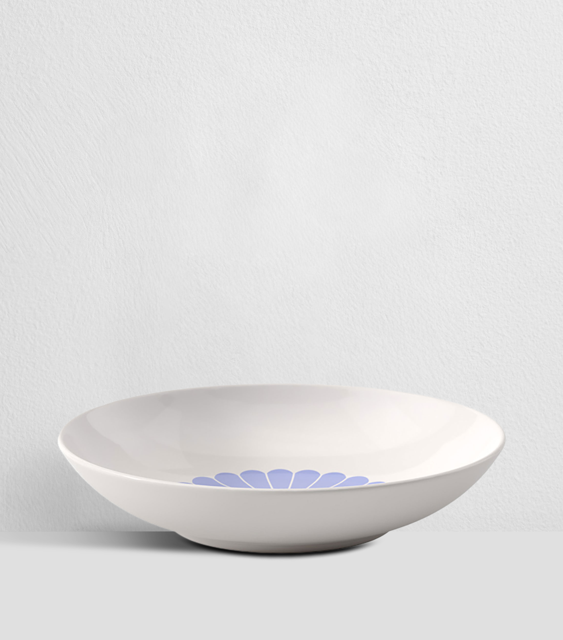 Plato Hondo Fleur Bleu Estampado