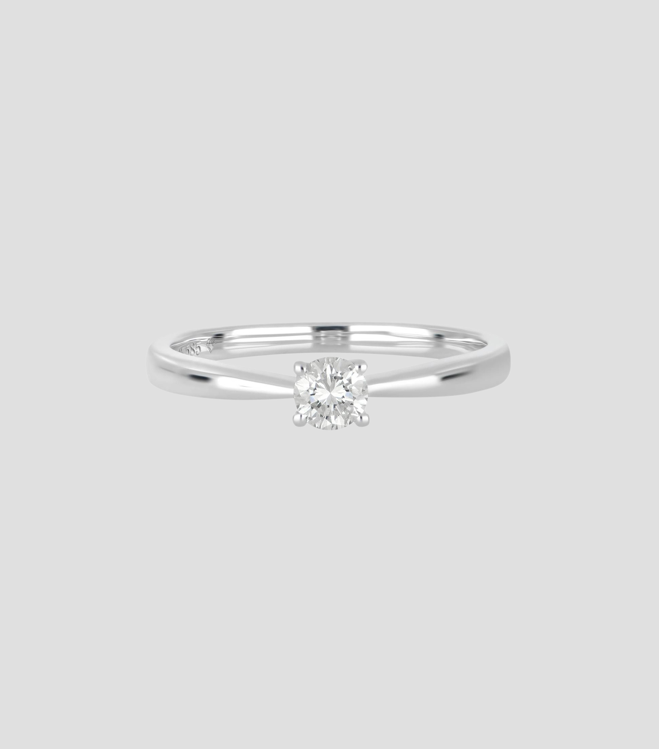 Anillo de compromiso en Oro blanco con Diamante Mujer