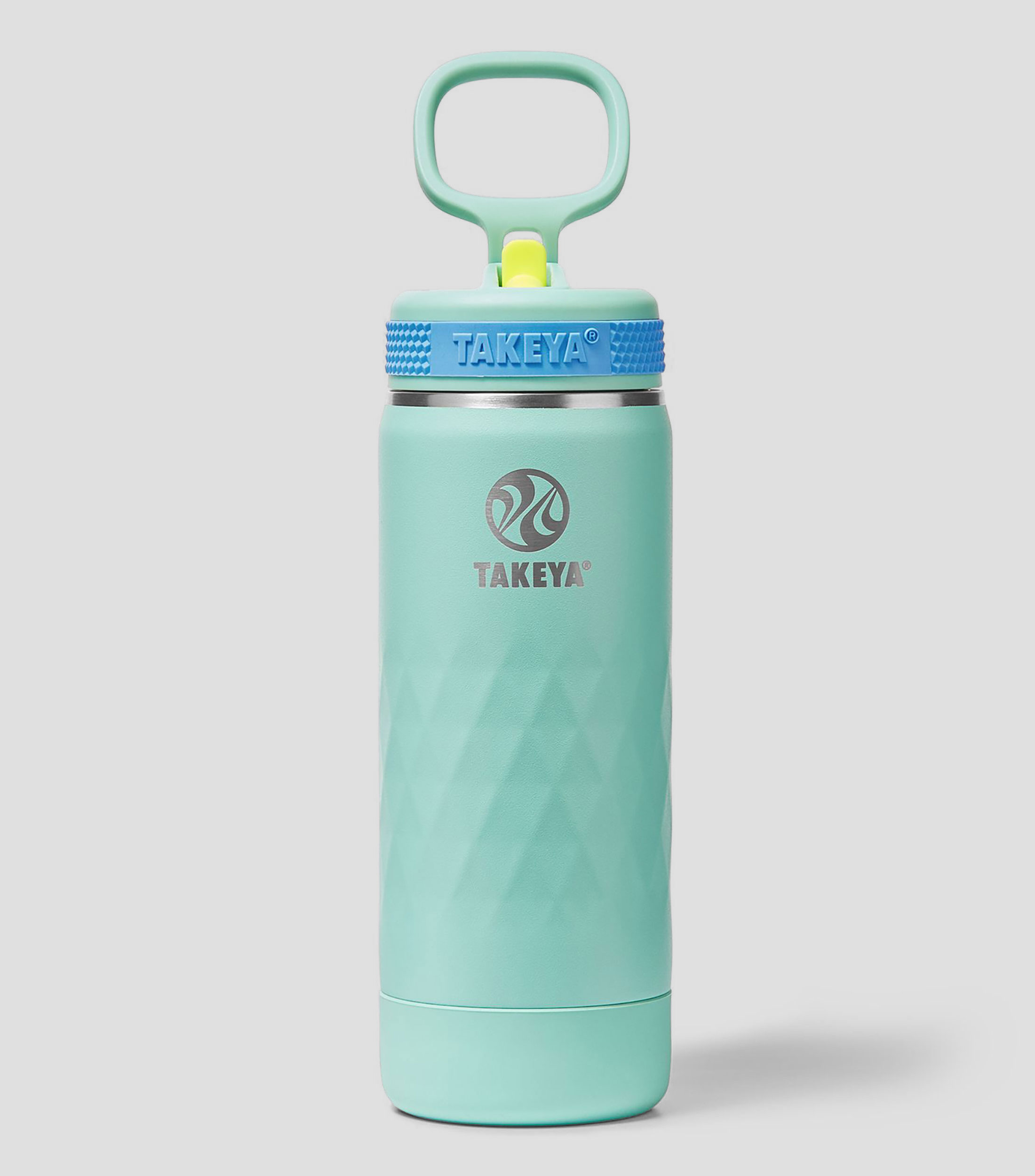Botella Core con popote Aqua, 530 ml