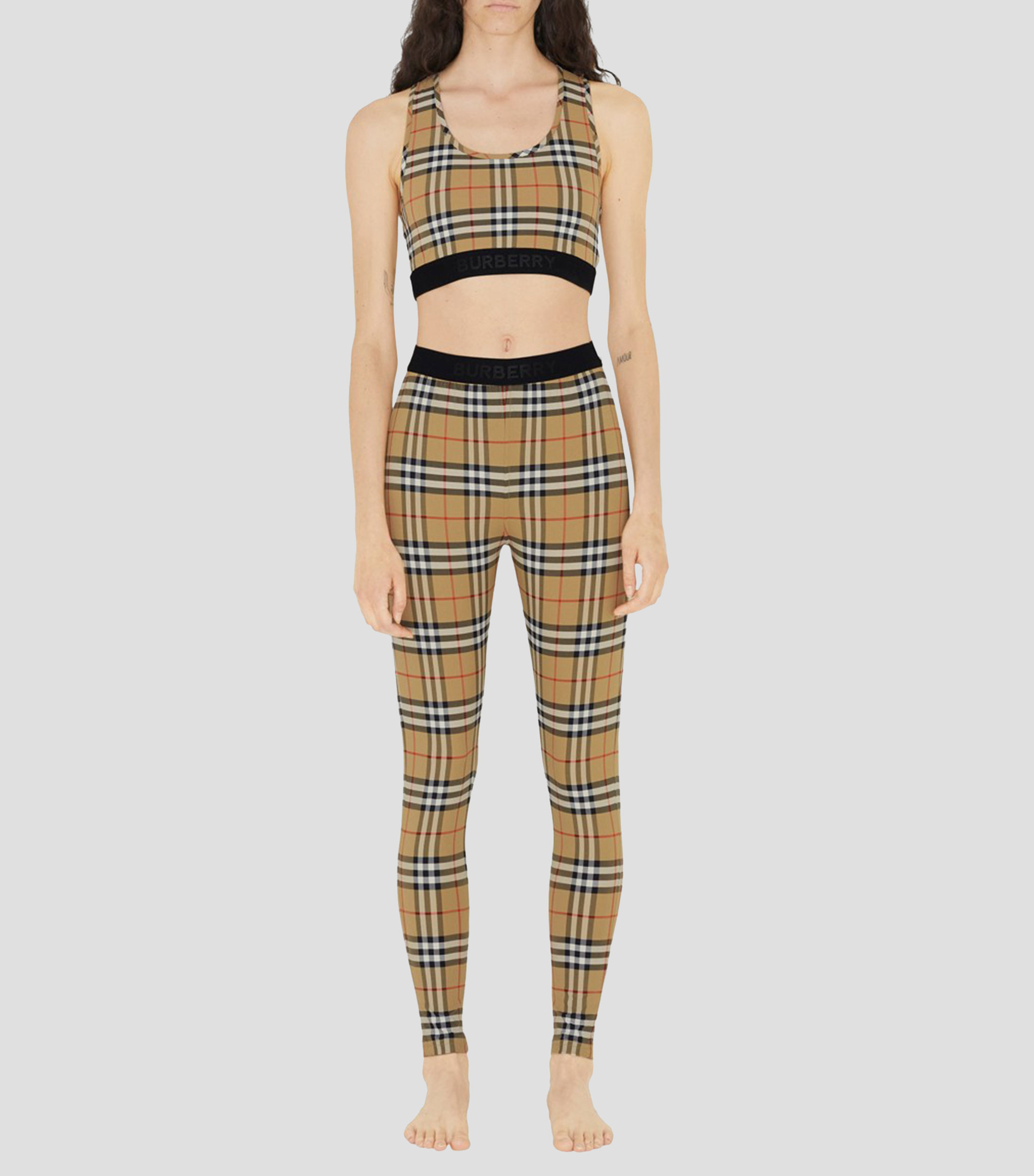 Leggings a cuadros Mujer