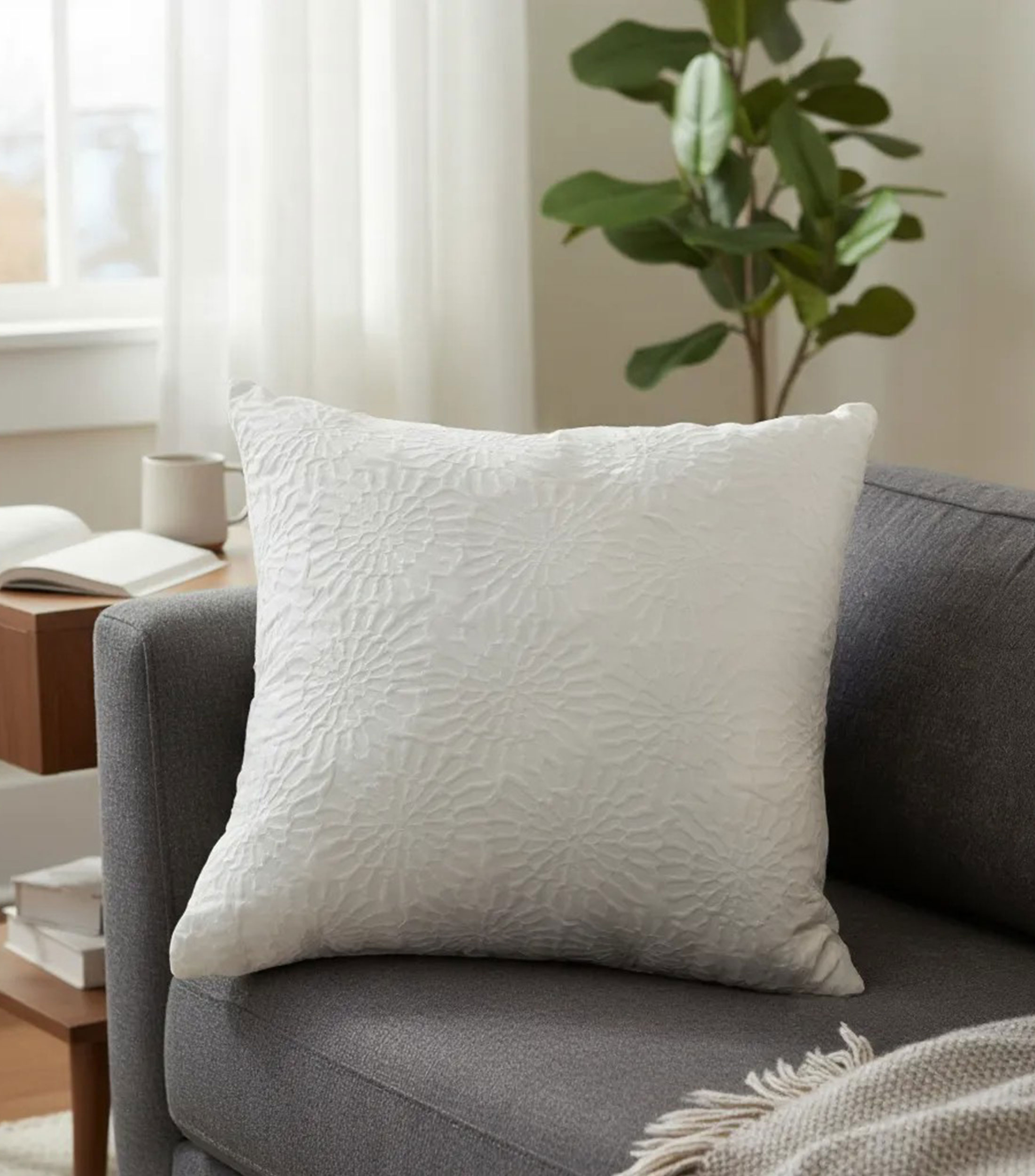 Cojín decorativo Kampur blanco