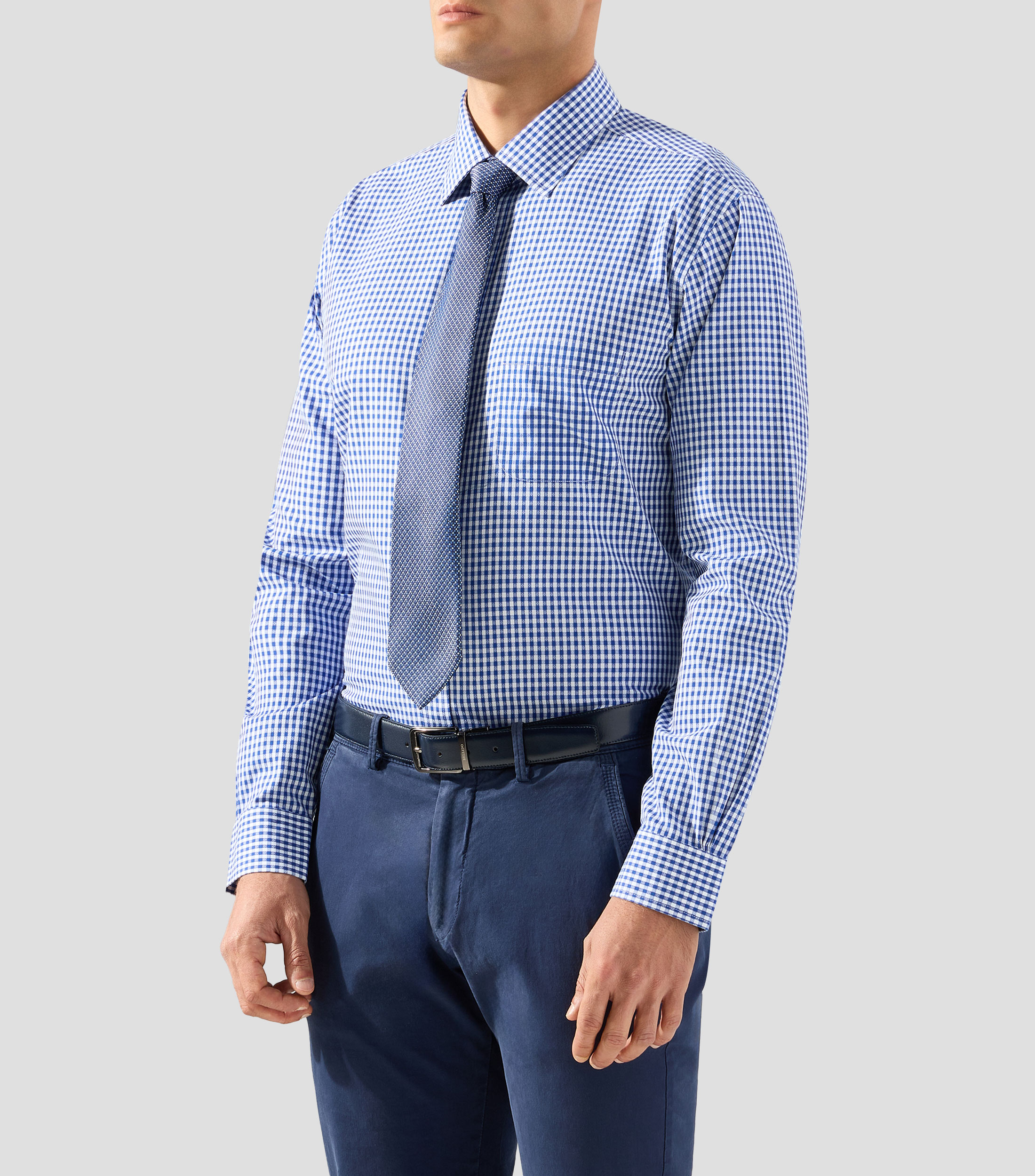 Camisa de cuadros manga larga Hombre